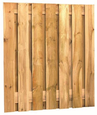 erts Schuine streep schrijven 005. Geimpregneerd tuinscherm 15 planks verticaal recht 180 x 200 cm -  Prins Houthandel