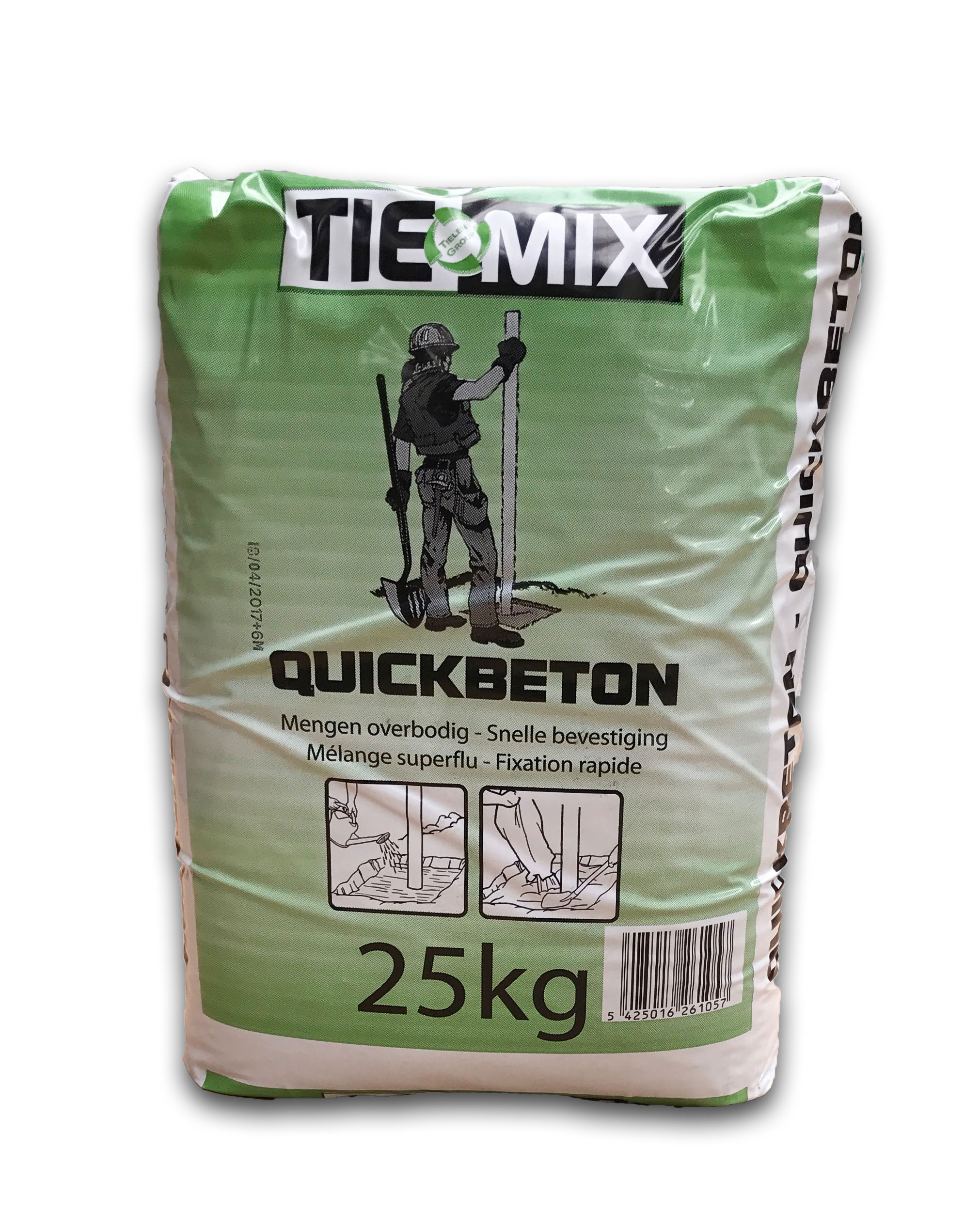 Betonmortel snelhardend, 25 kg.