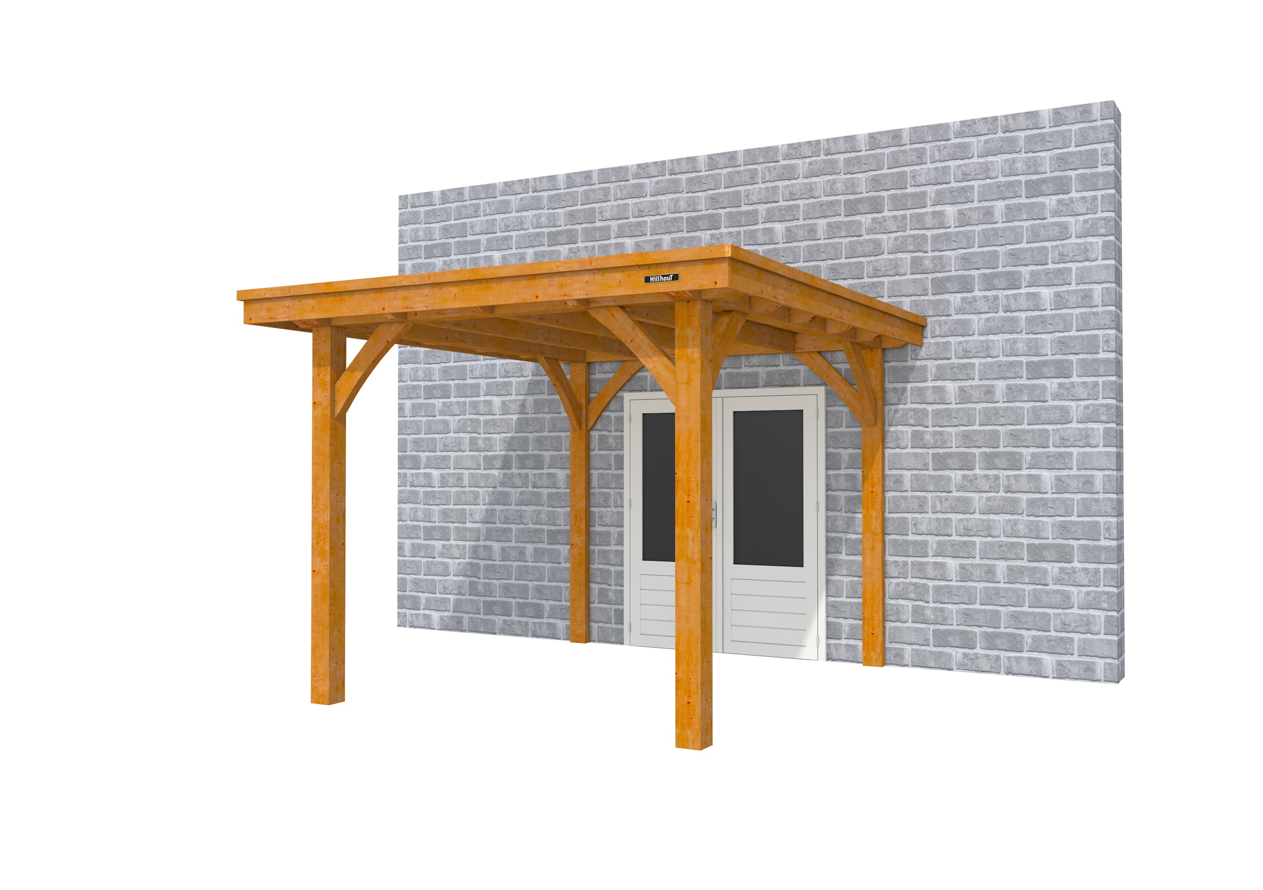 Buitenverblijf aan huis Excellent I, douglas, basismodel L/B, 257x299 cm, transparant gespoten.