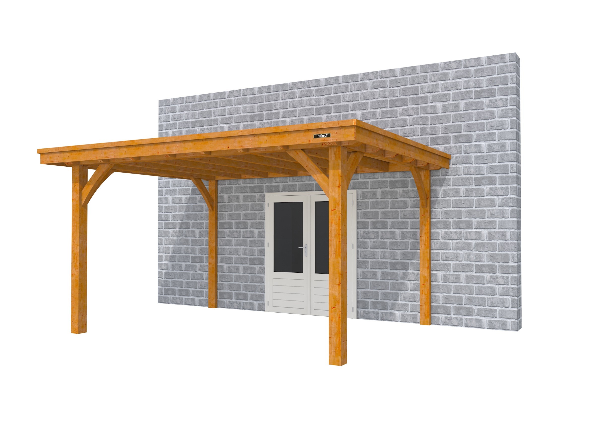 Buitenverblijf aan huis Excellent I, douglas, basismodel L/E, 399x299 cm, transparant gespoten.