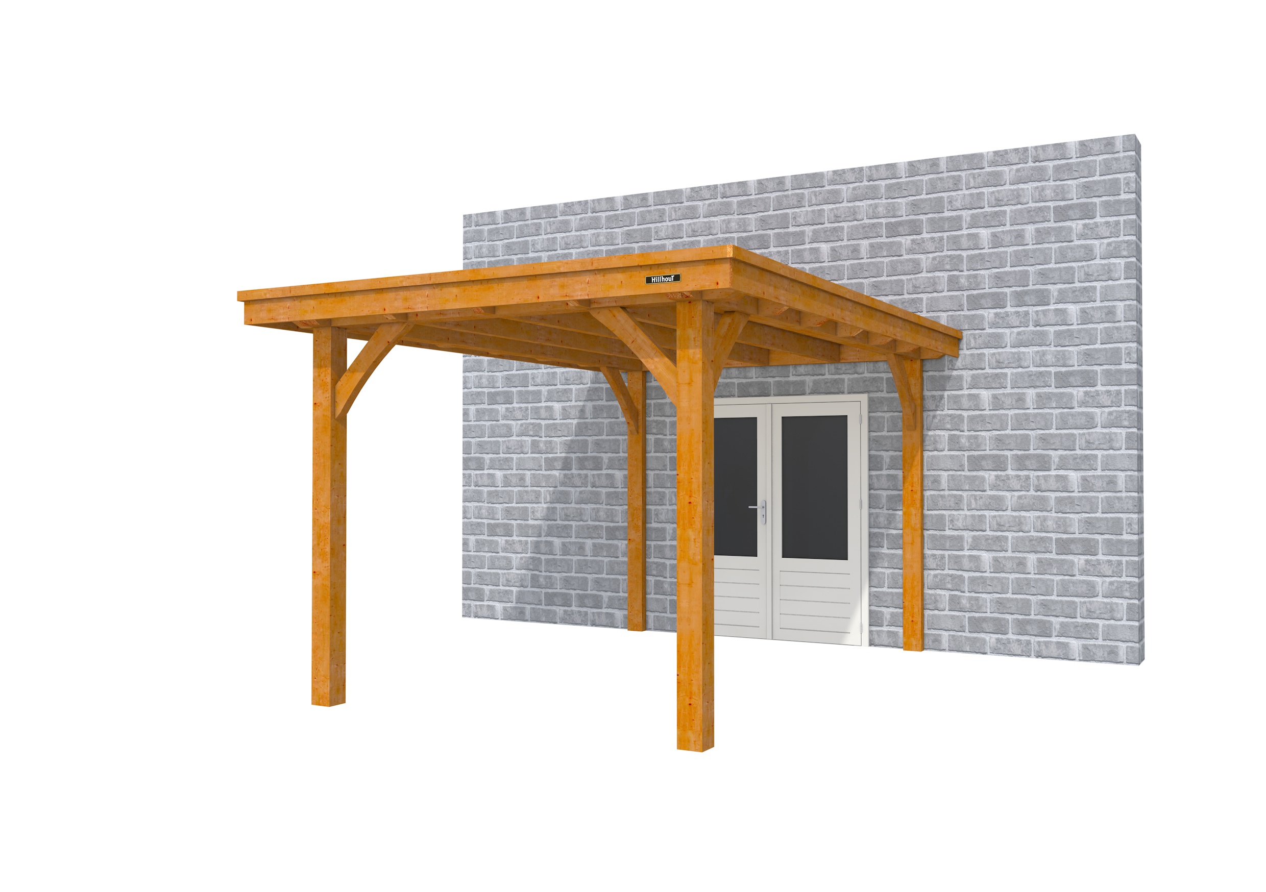 Buitenverblijf aan huis Excellent I, douglas, basismodel XXL/B, 257x392 cm, transparant gespoten.