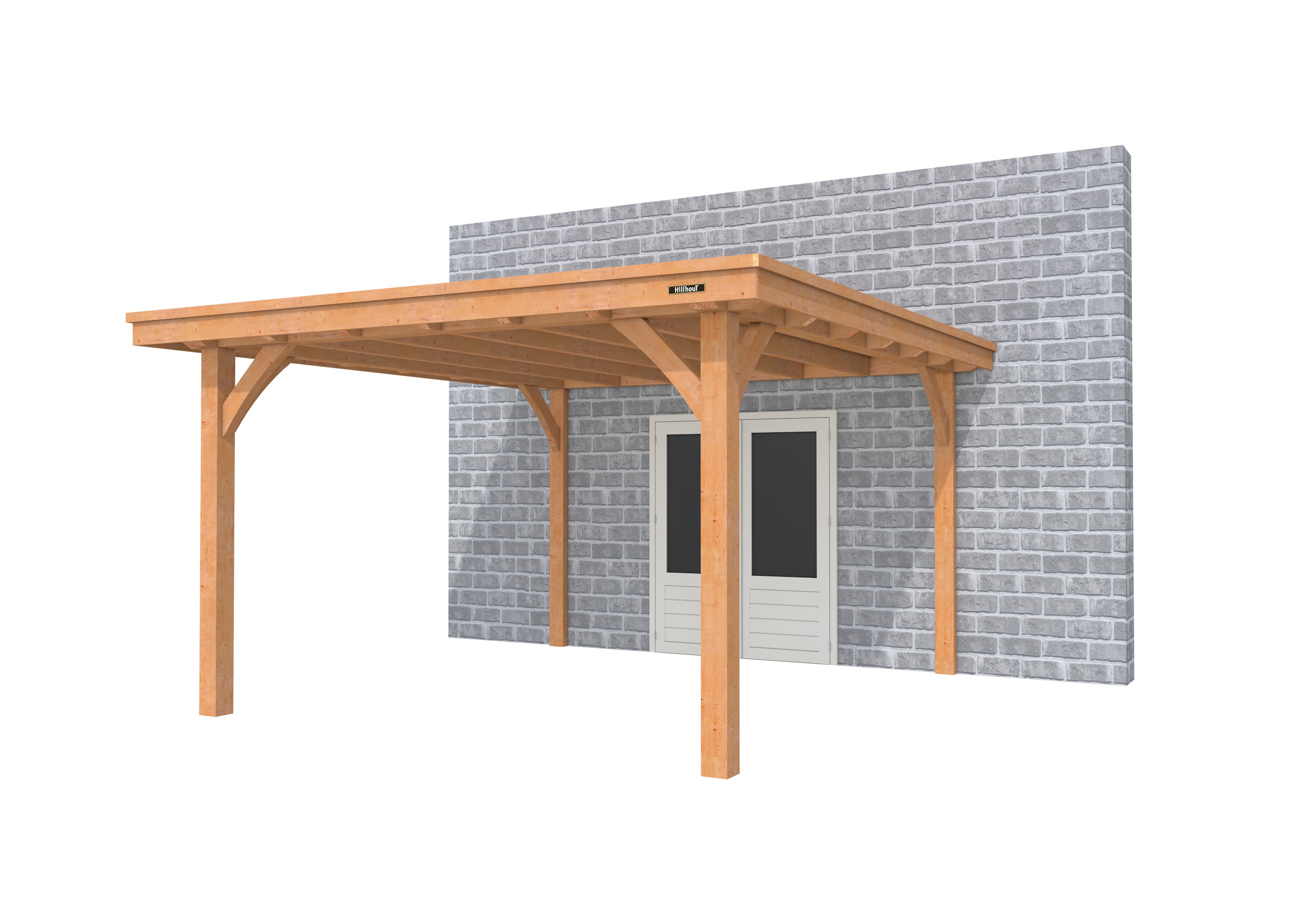 Buitenverblijf aan huis Excellent I, douglas, basismodel XXL/D, 357x392 cm, onbehandeld.