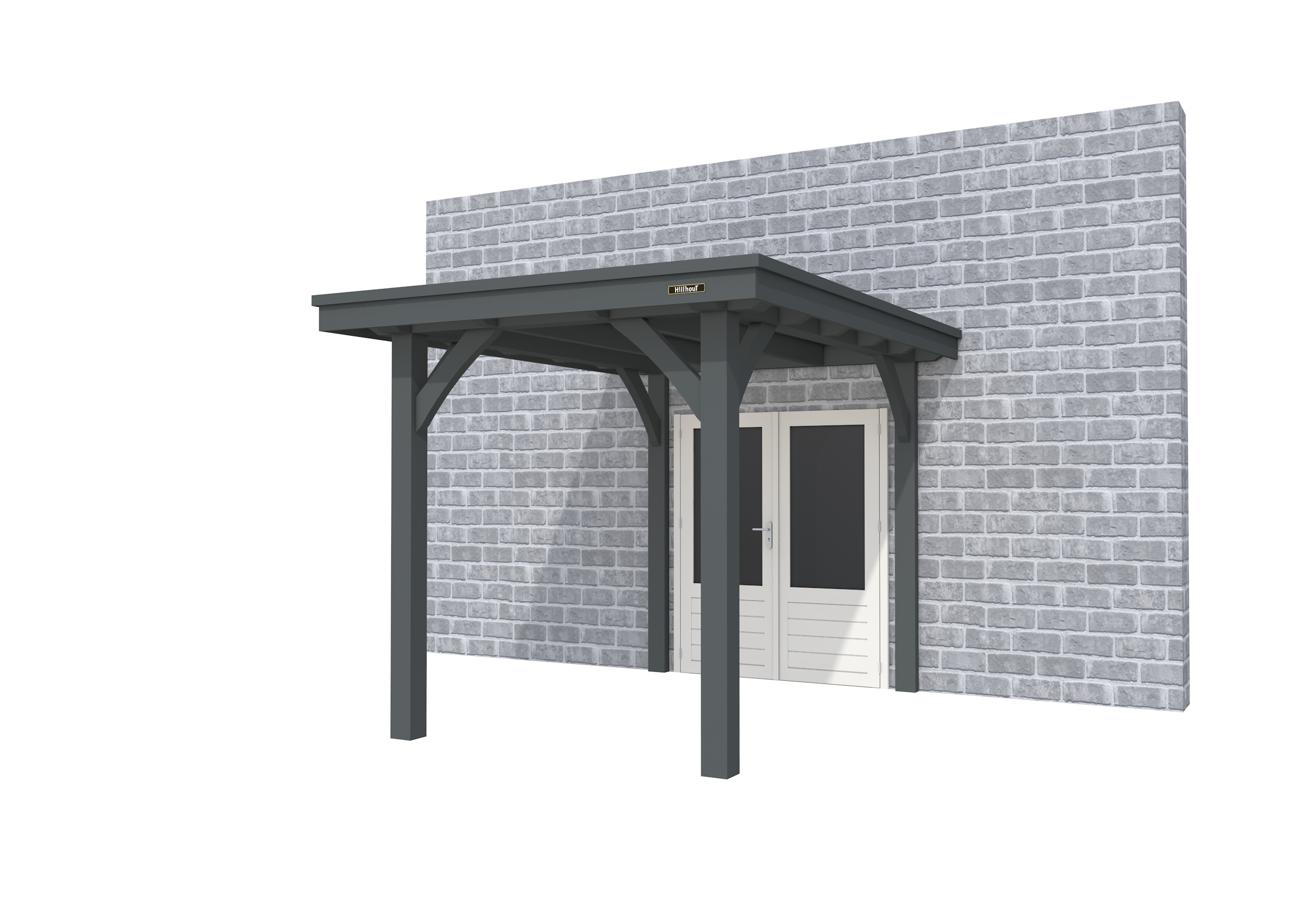 Buitenverblijf aan huis Excellent I, vuren, basismodel L/A, 207x299 cm, antraciet gespoten.