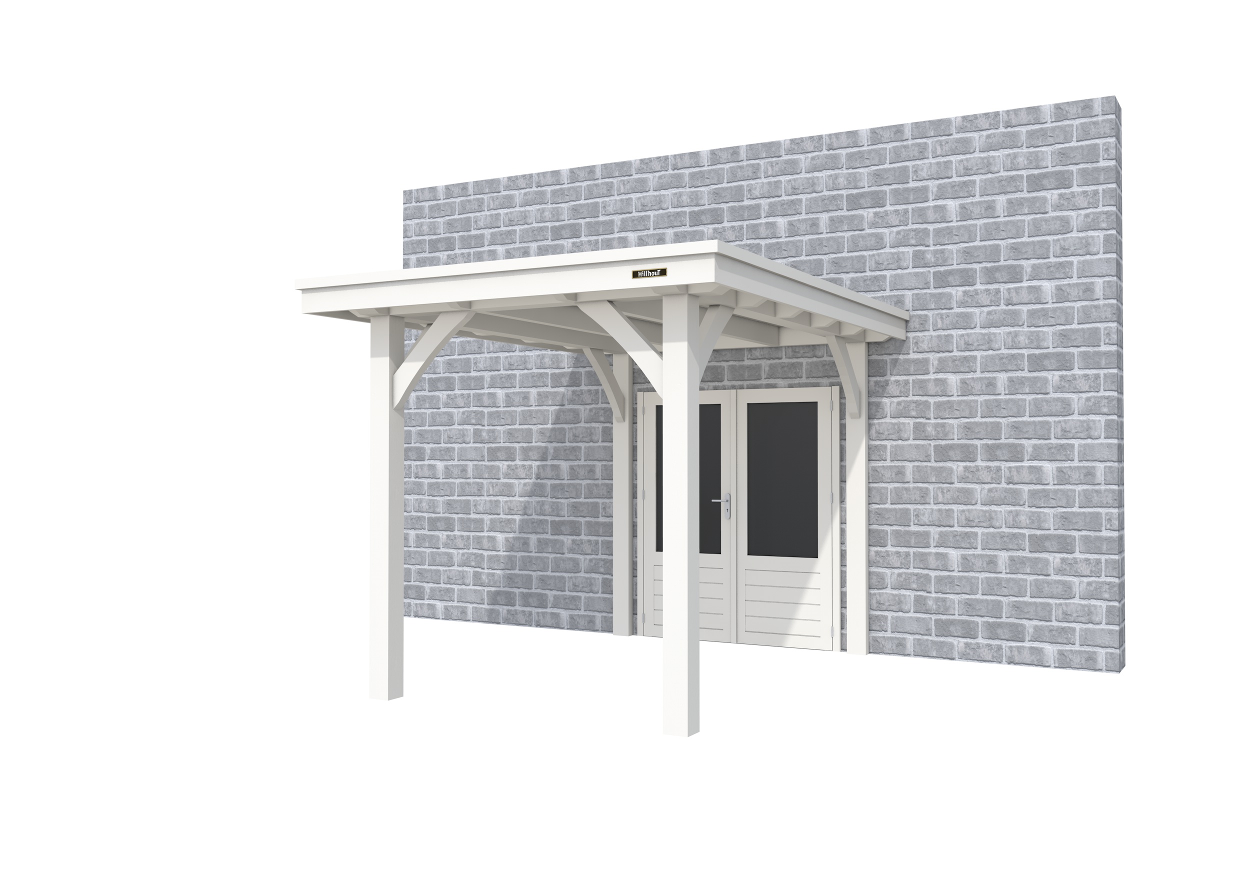 Buitenverblijf aan huis Excellent I, vuren, basismodel L/A, 207x299 cm, wit gespoten.