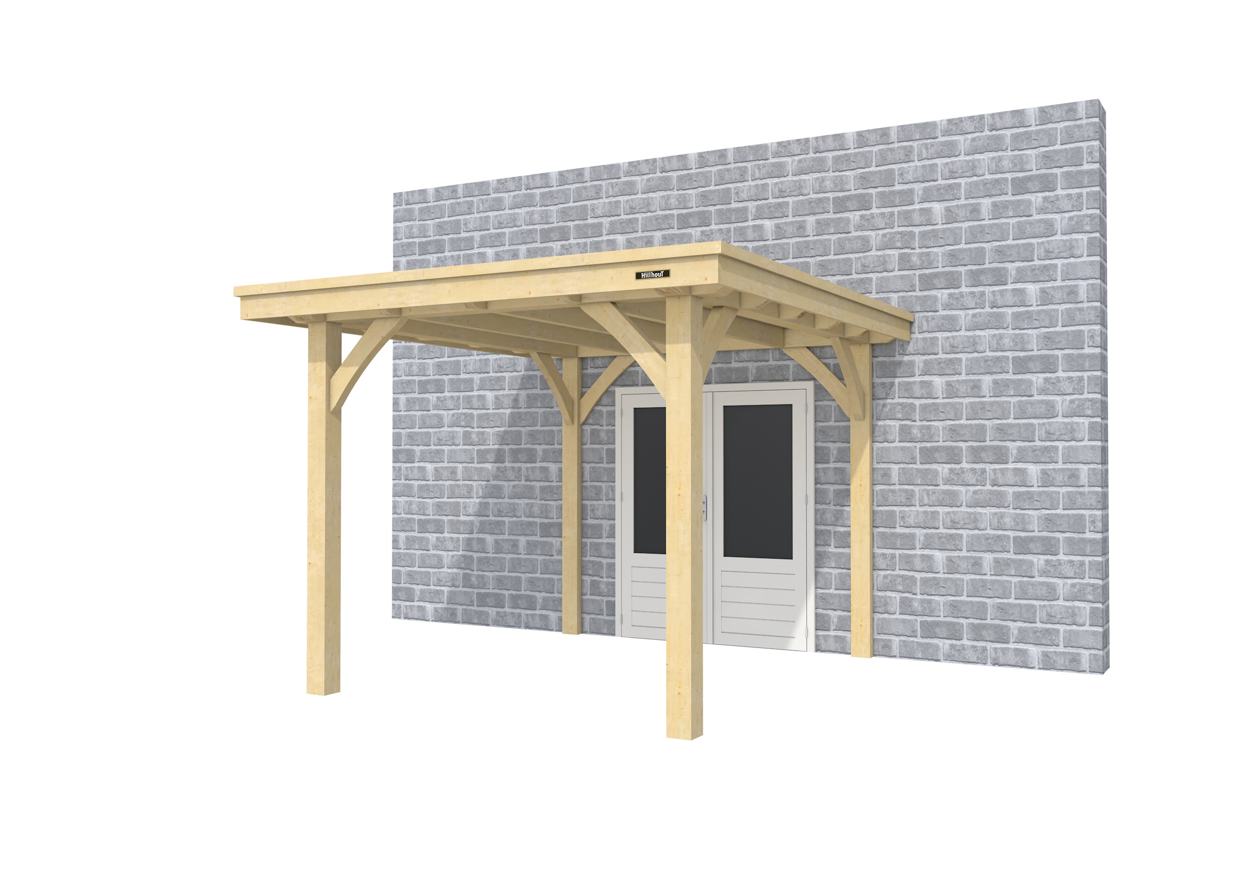 Buitenverblijf aan huis Excellent I, vuren, basismodel L/B, 257x299 cm, onbehandeld.