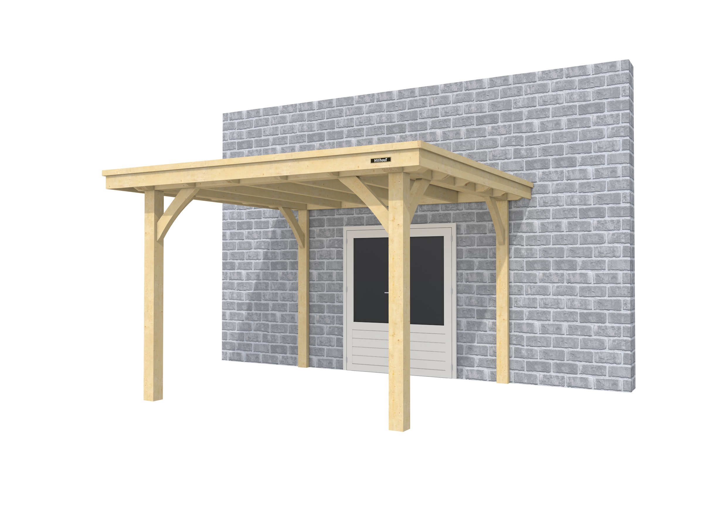 Buitenverblijf aan huis Excellent I, vuren, basismodel L/C, 307x299 cm, onbehandeld.