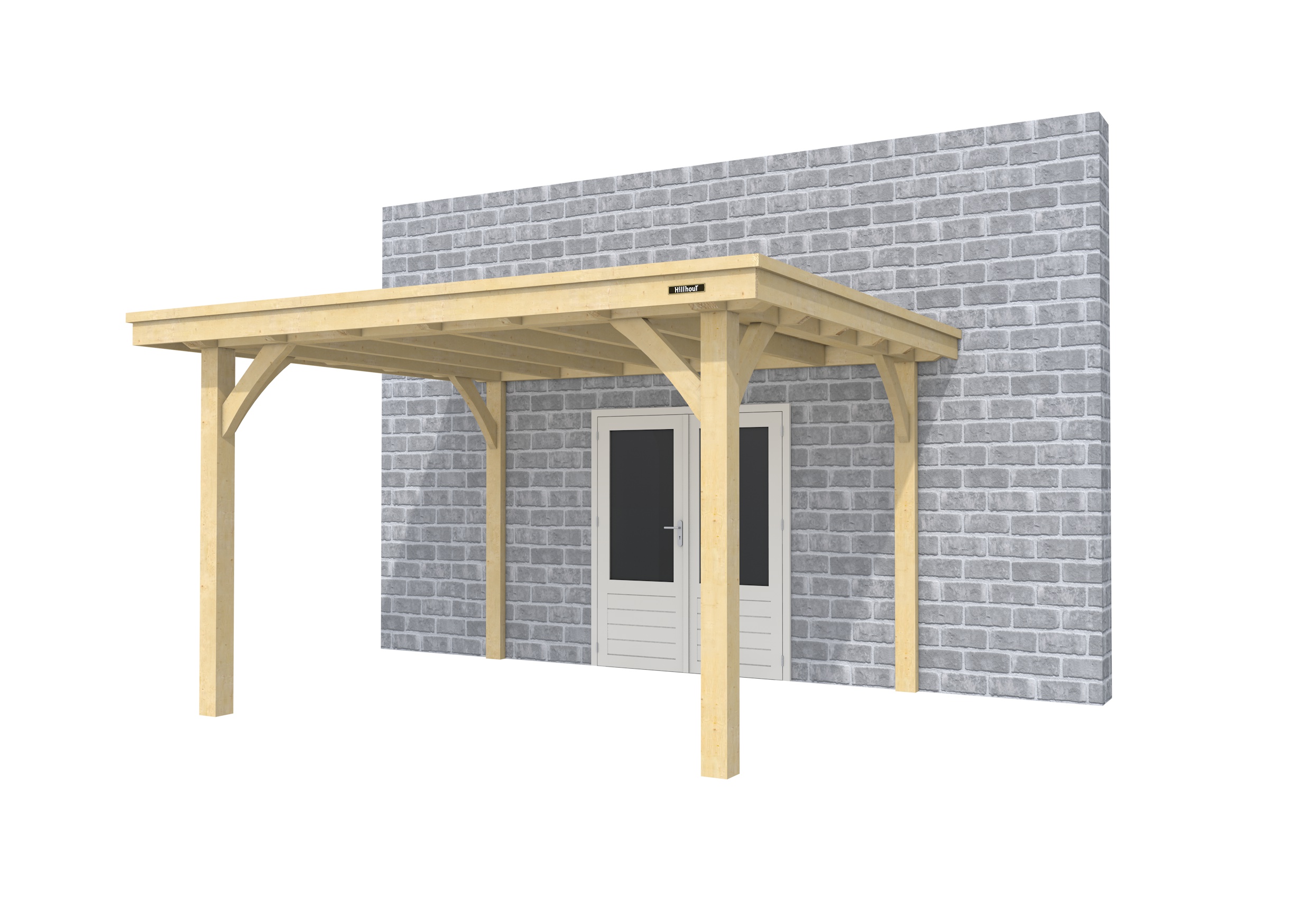 Buitenverblijf aan huis Excellent I, vuren, basismodel L/D, 357x299 cm, onbehandeld.