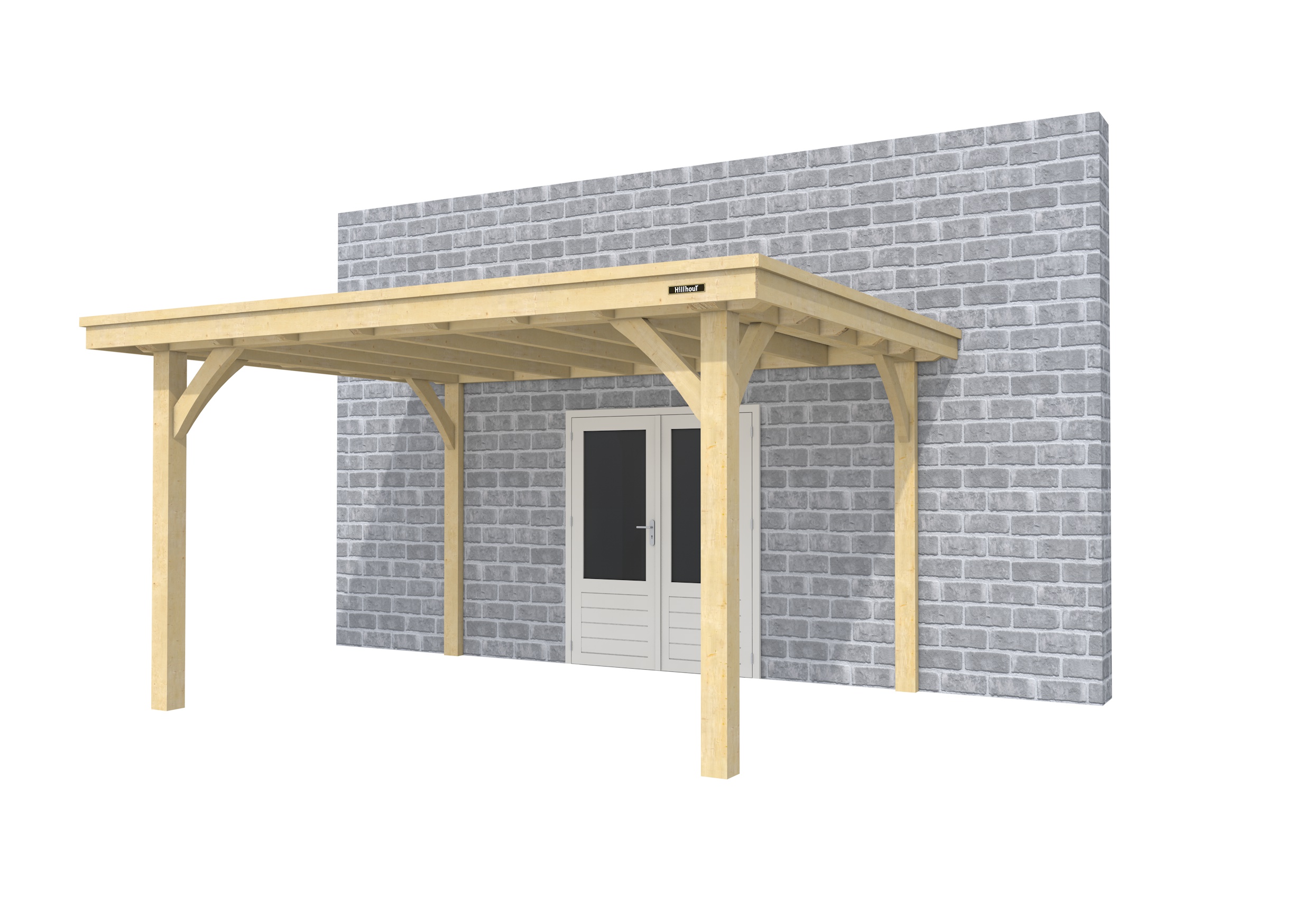 Buitenverblijf aan huis Excellent I, vuren, basismodel L/E, 399x299 cm, onbehandeld.