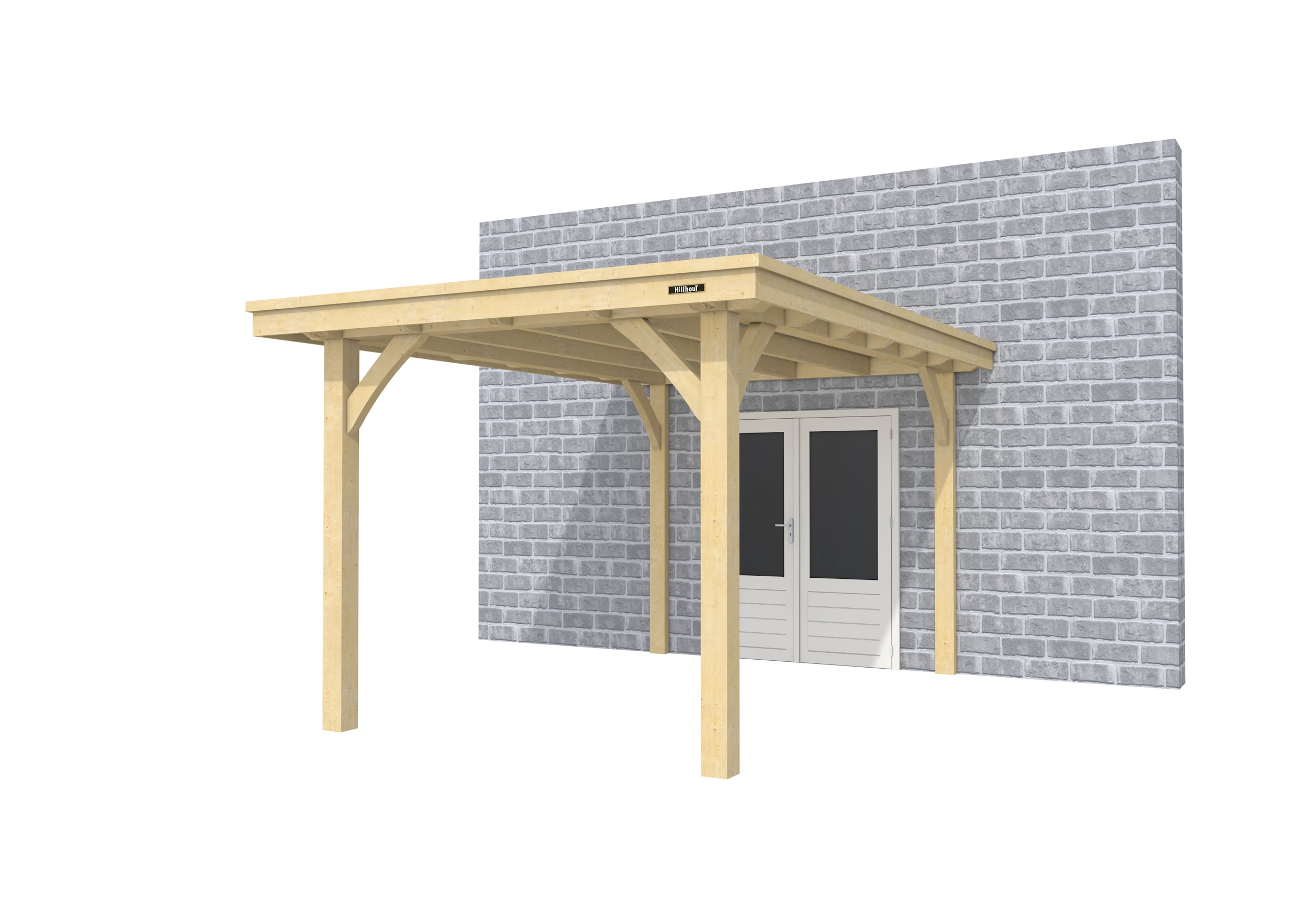 Buitenverblijf aan huis Excellent I, vuren, basismodel XXL/B, 257x392 cm, onbehandeld.