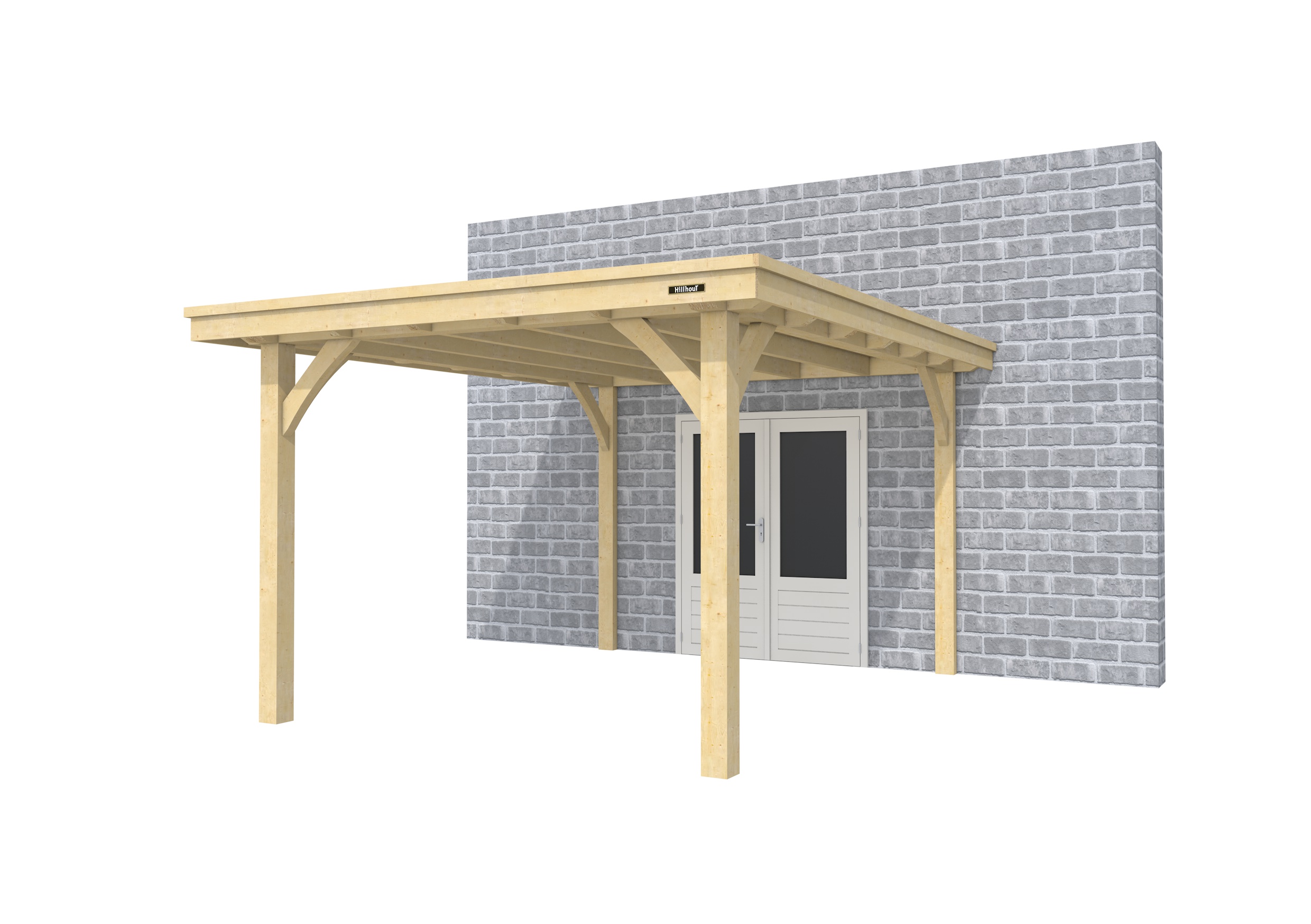 Buitenverblijf aan huis Excellent I, vuren, basismodel XXL/C, 307x392 cm, onbehandeld.