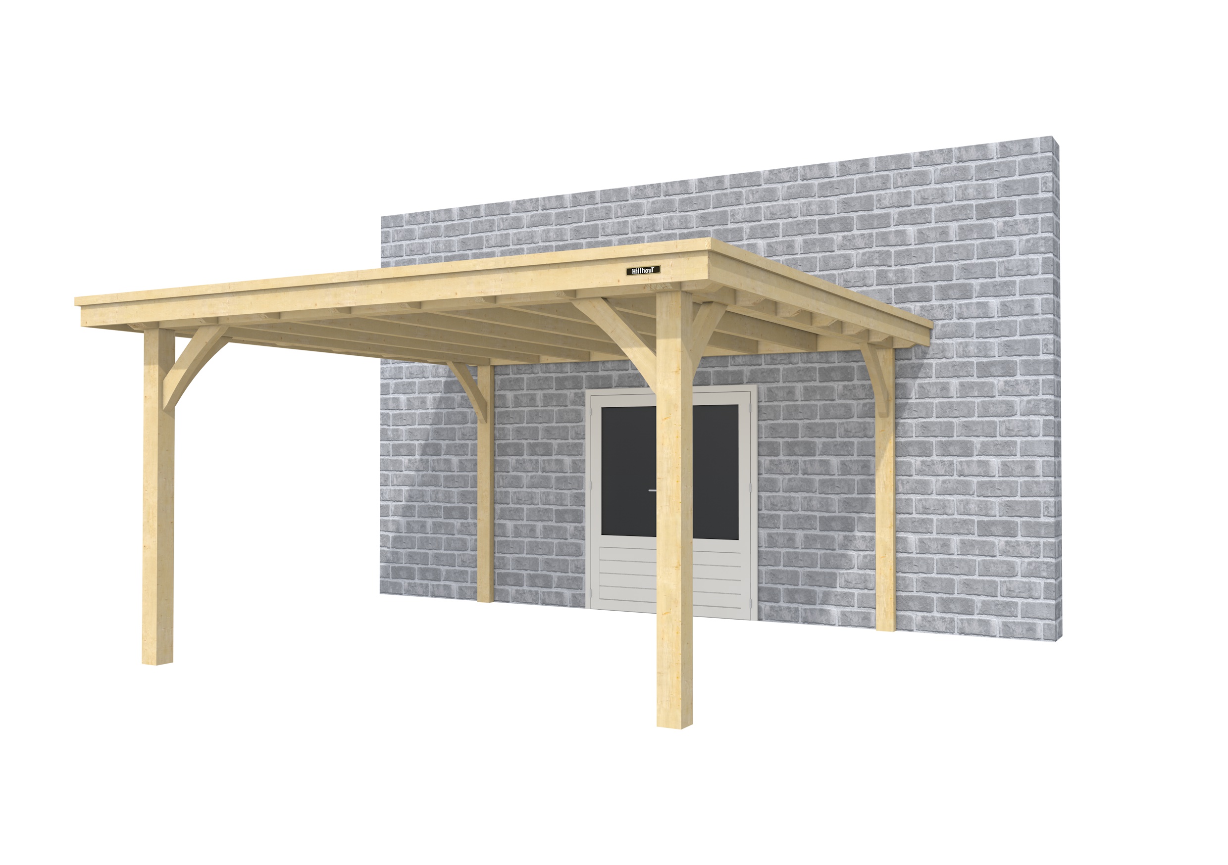 Buitenverblijf aan huis Excellent I, vuren, basismodel XXL/E, 399x392 cm, onbehandeld.