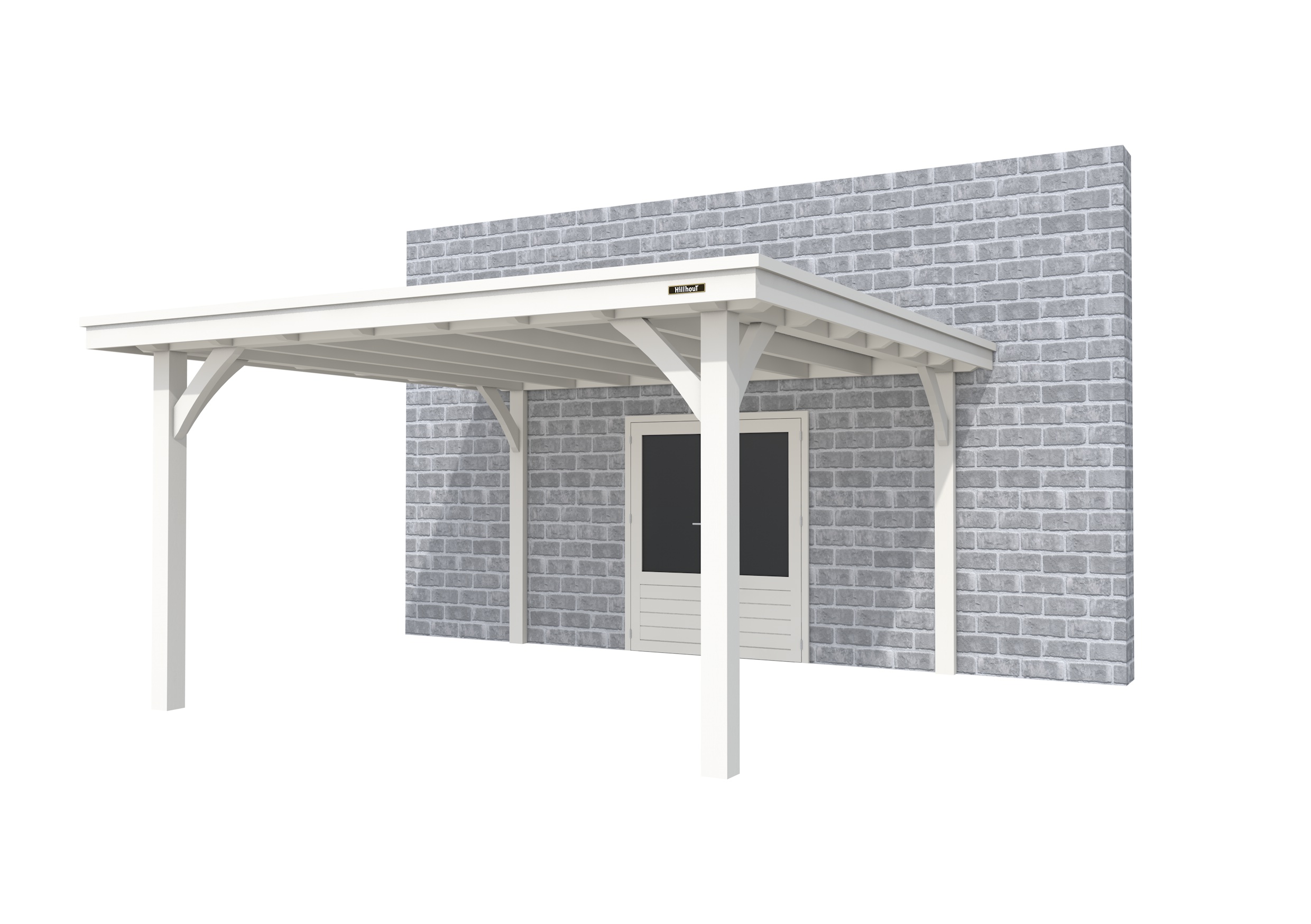 Buitenverblijf aan huis Excellent I, vuren, basismodel XXL/E, 399x392 cm, wit gespoten.