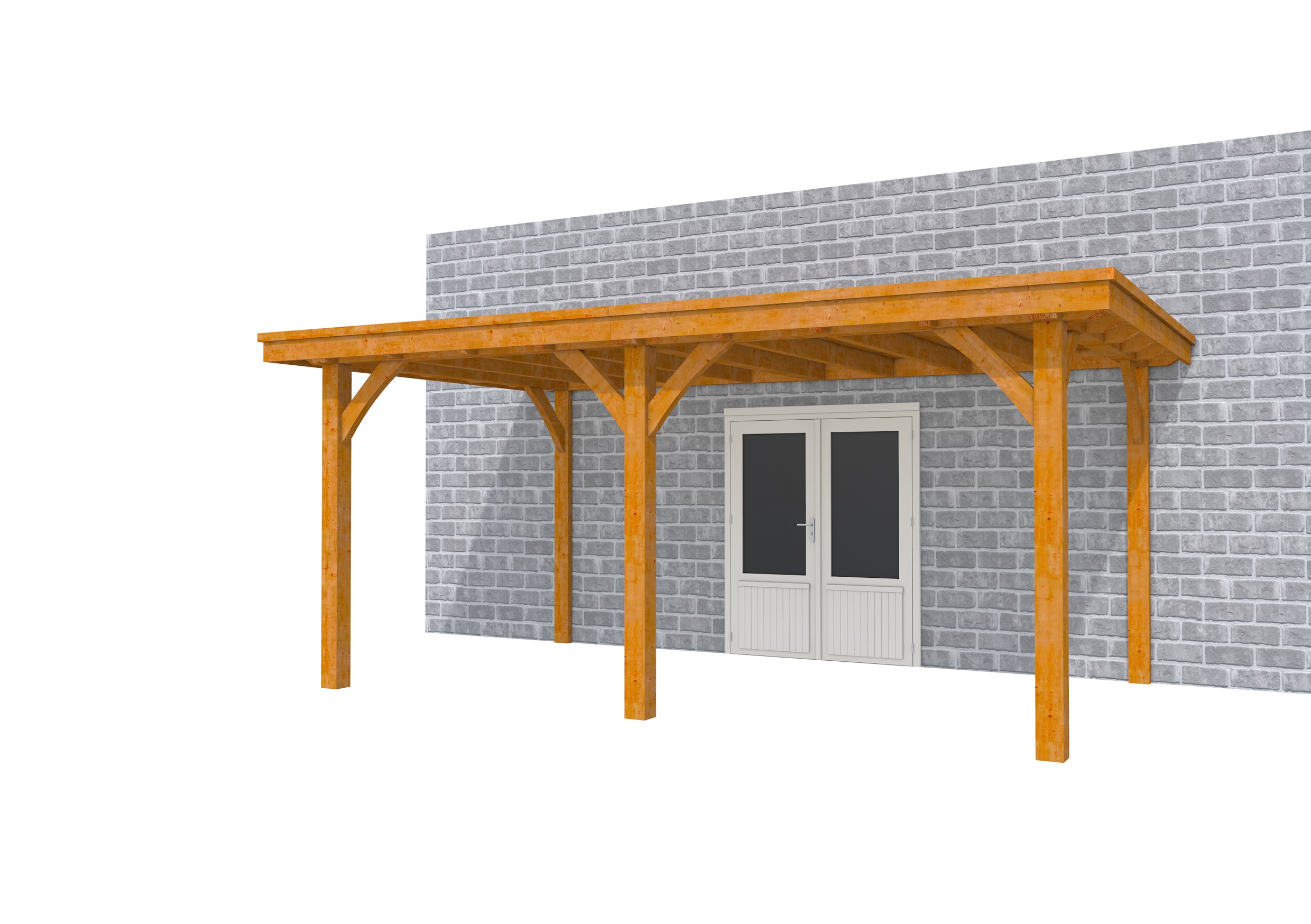 Buitenverblijf aan huis Excellent II, douglas, basismodel L/B, 499x299 cm, transparant gespoten.