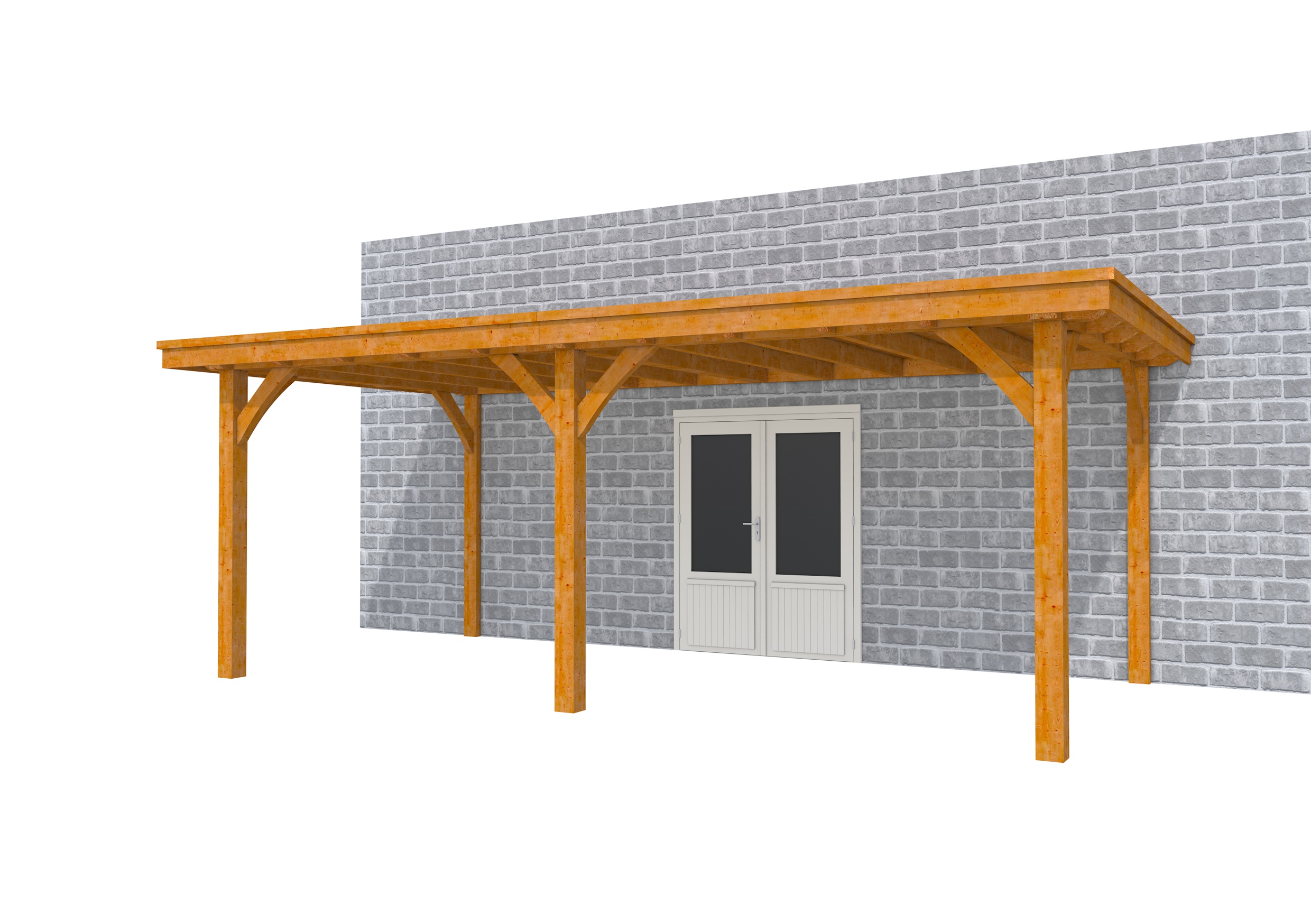 Buitenverblijf aan huis Excellent II, douglas, basismodel L/C, 599x299 cm, transparant gespoten.