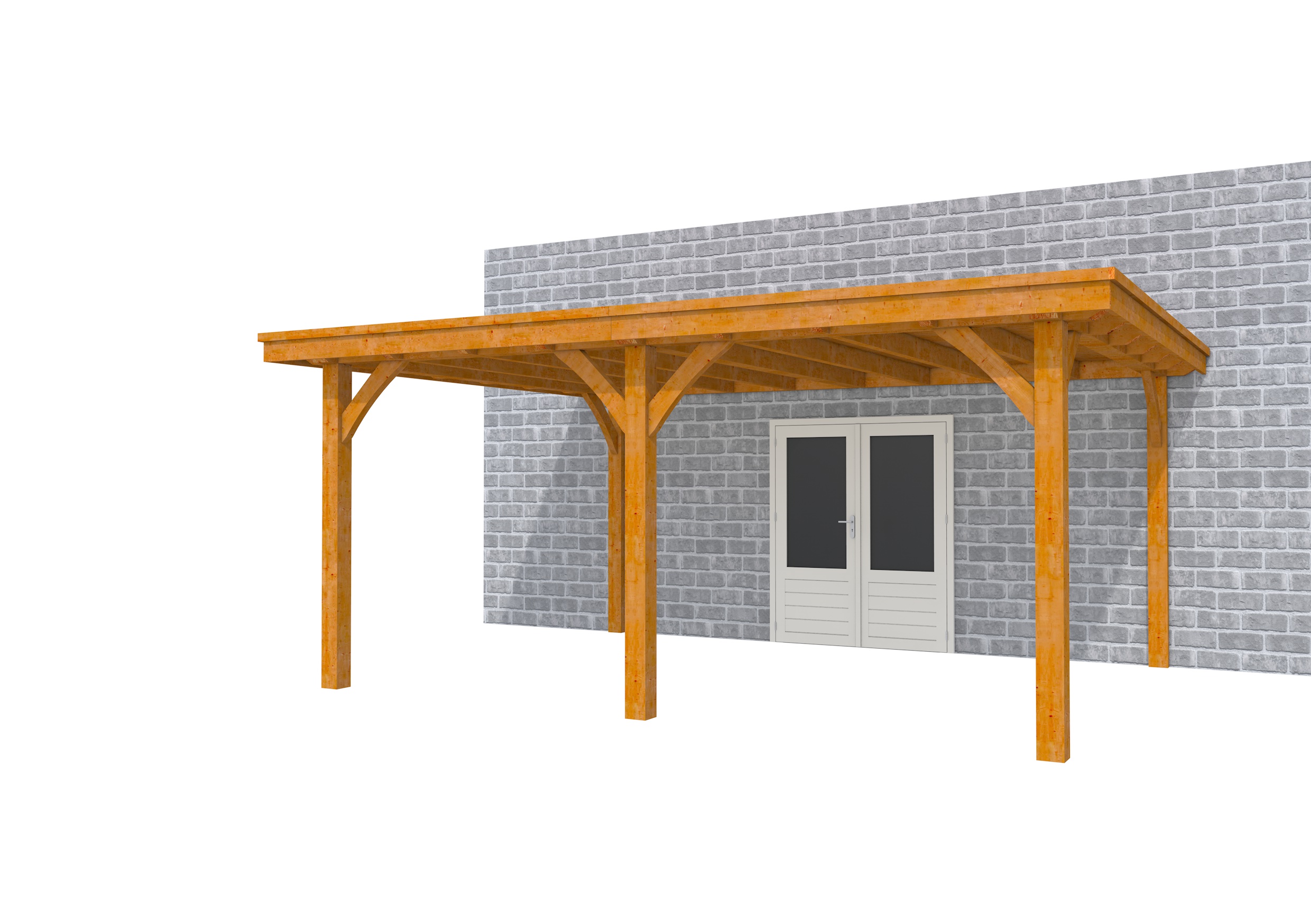 Buitenverblijf aan huis Excellent II, douglas, basismodel XXL/B, 499x392 cm, transparant gespoten.