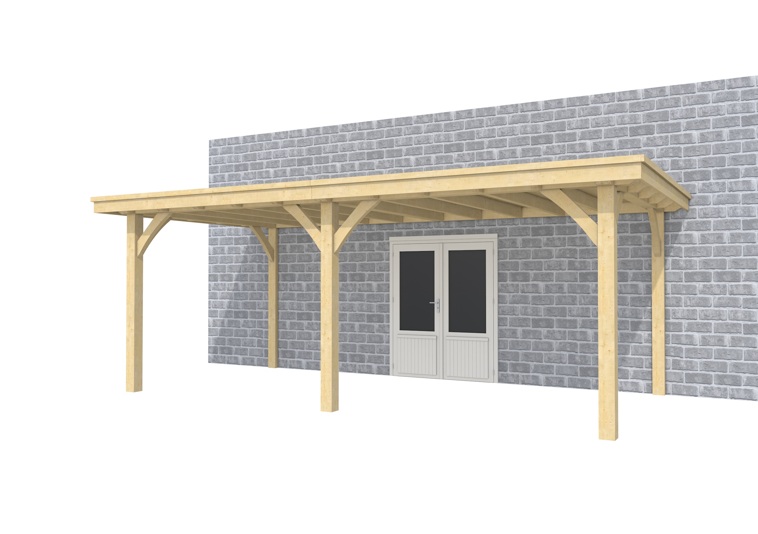 Buitenverblijf aan huis Excellent II, vuren, basismodel L/C, 599x299 cm, onbehandeld.