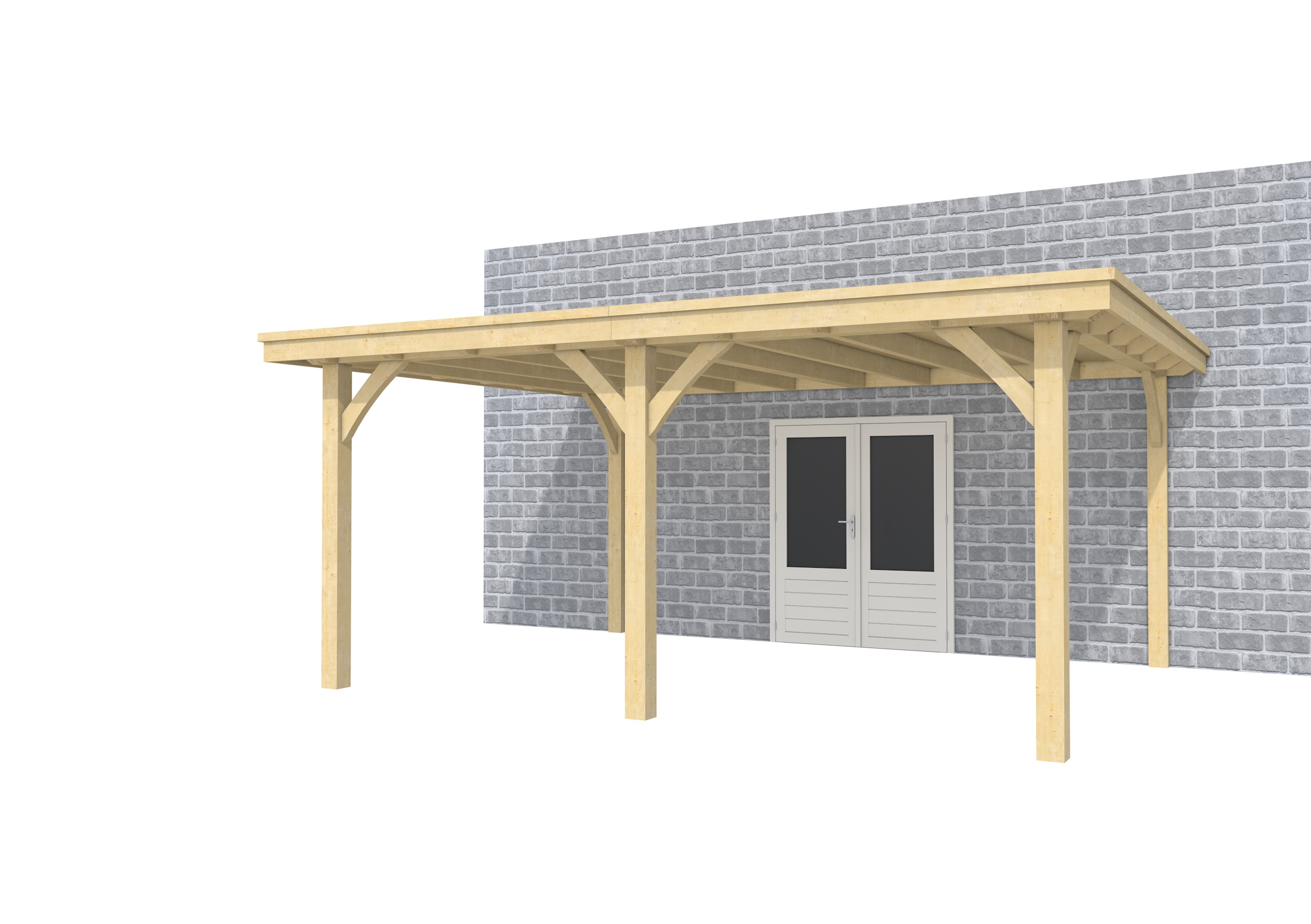 Buitenverblijf aan huis Excellent II, vuren, basismodel XXL/B, 499x392 cm, onbehandeld.