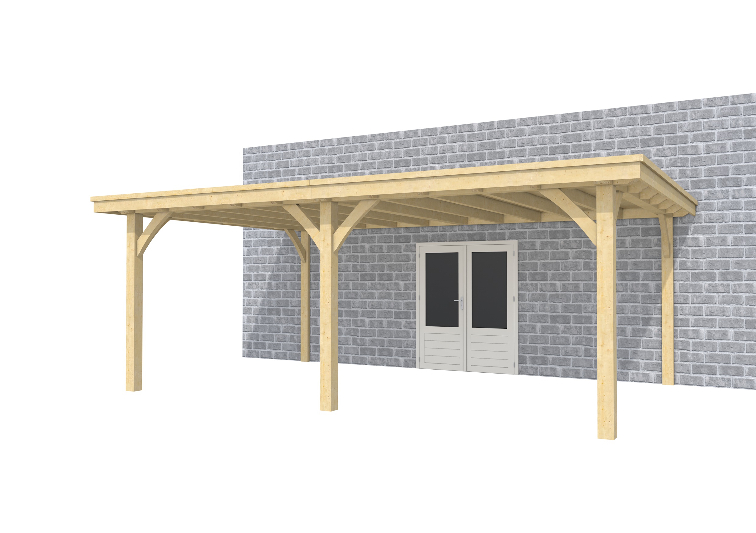 Buitenverblijf aan huis Excellent II, vuren, basismodel XXL/C, 599x392 cm, onbehandeld.