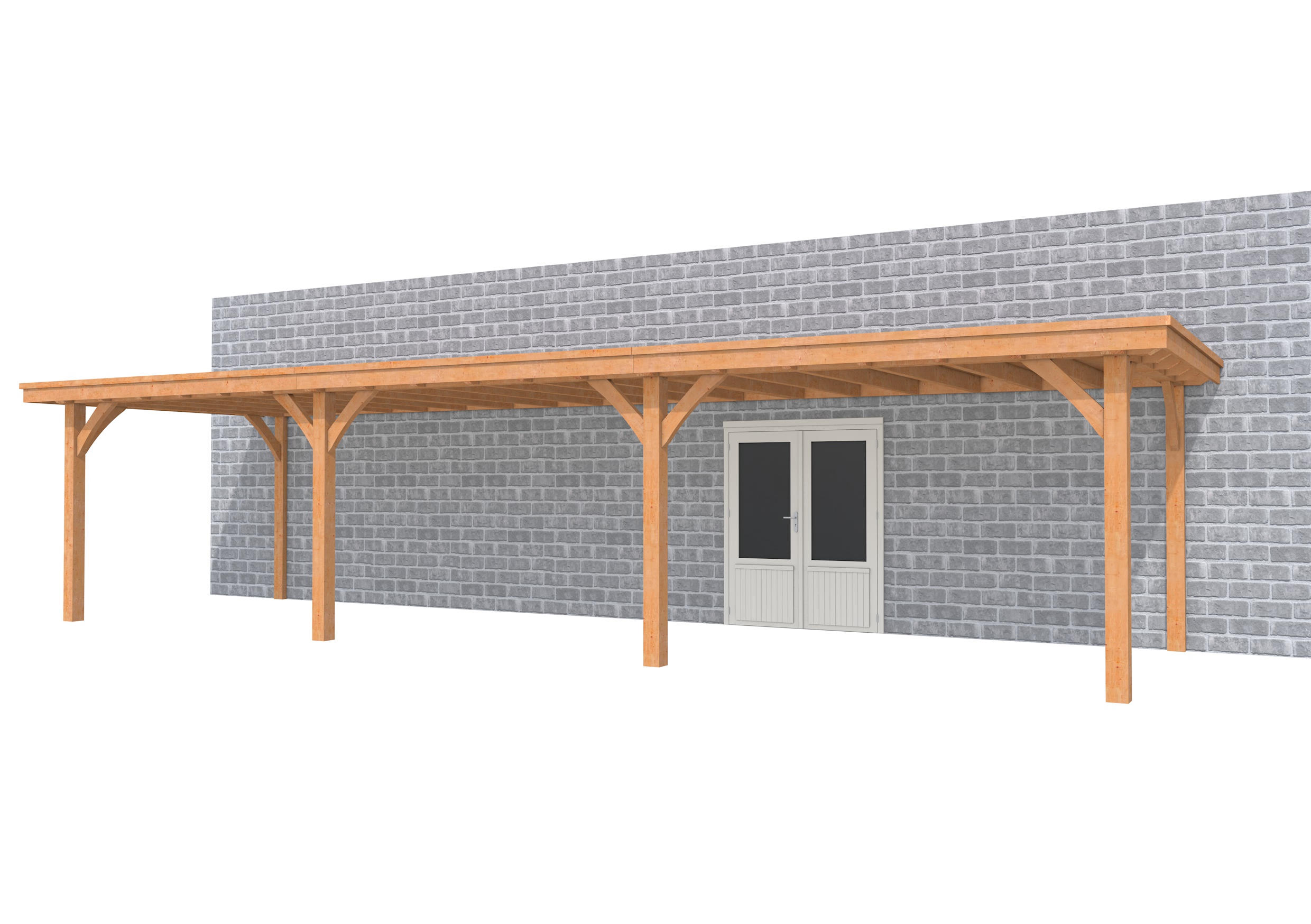 Buitenverblijf aan huis Excellent III, douglas, basismodel L/D, 1042x299 cm, onbehandeld.