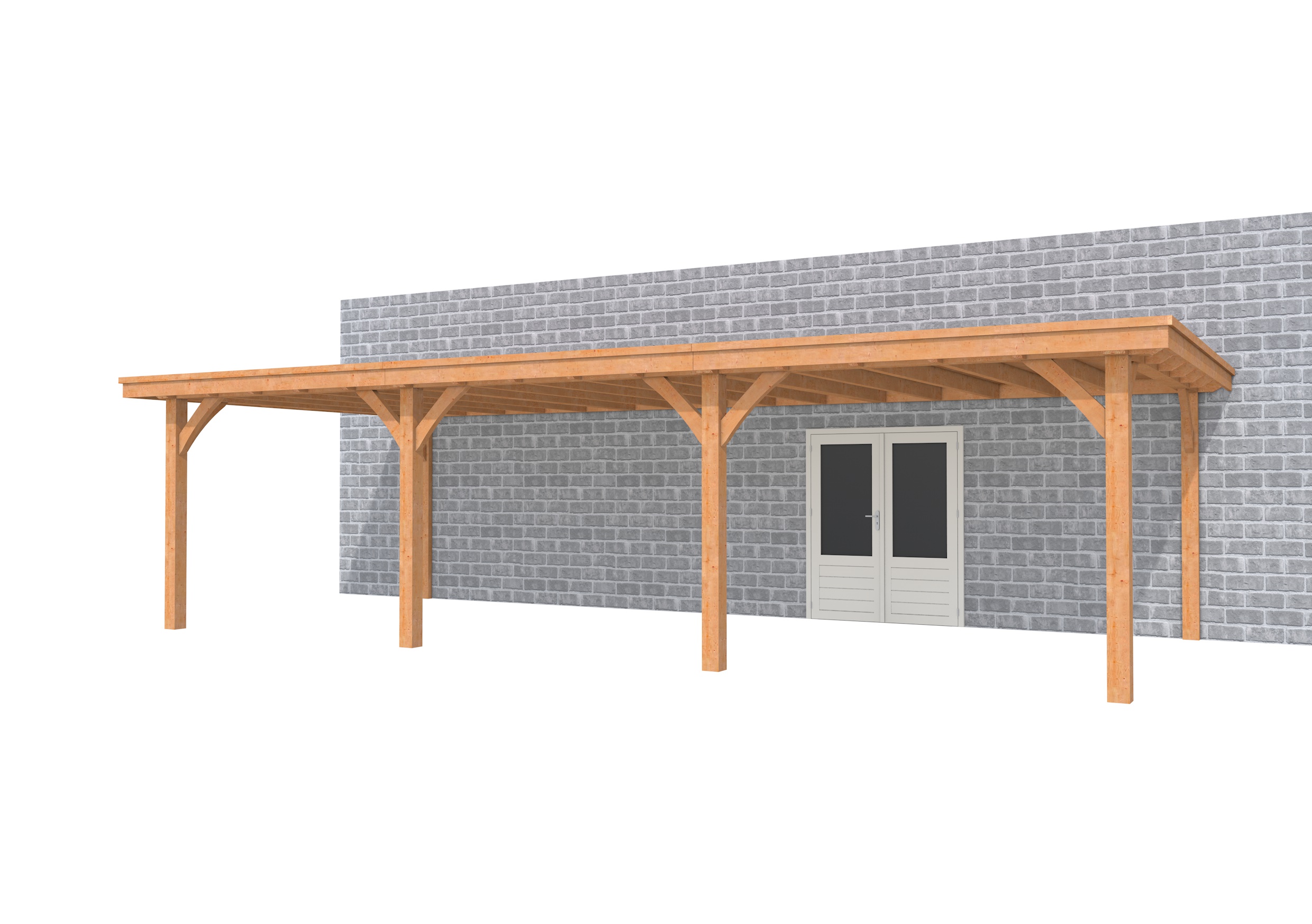 Buitenverblijf aan huis Excellent III, douglas, basismodel XXL/C, 892x392 cm, onbehandeld.