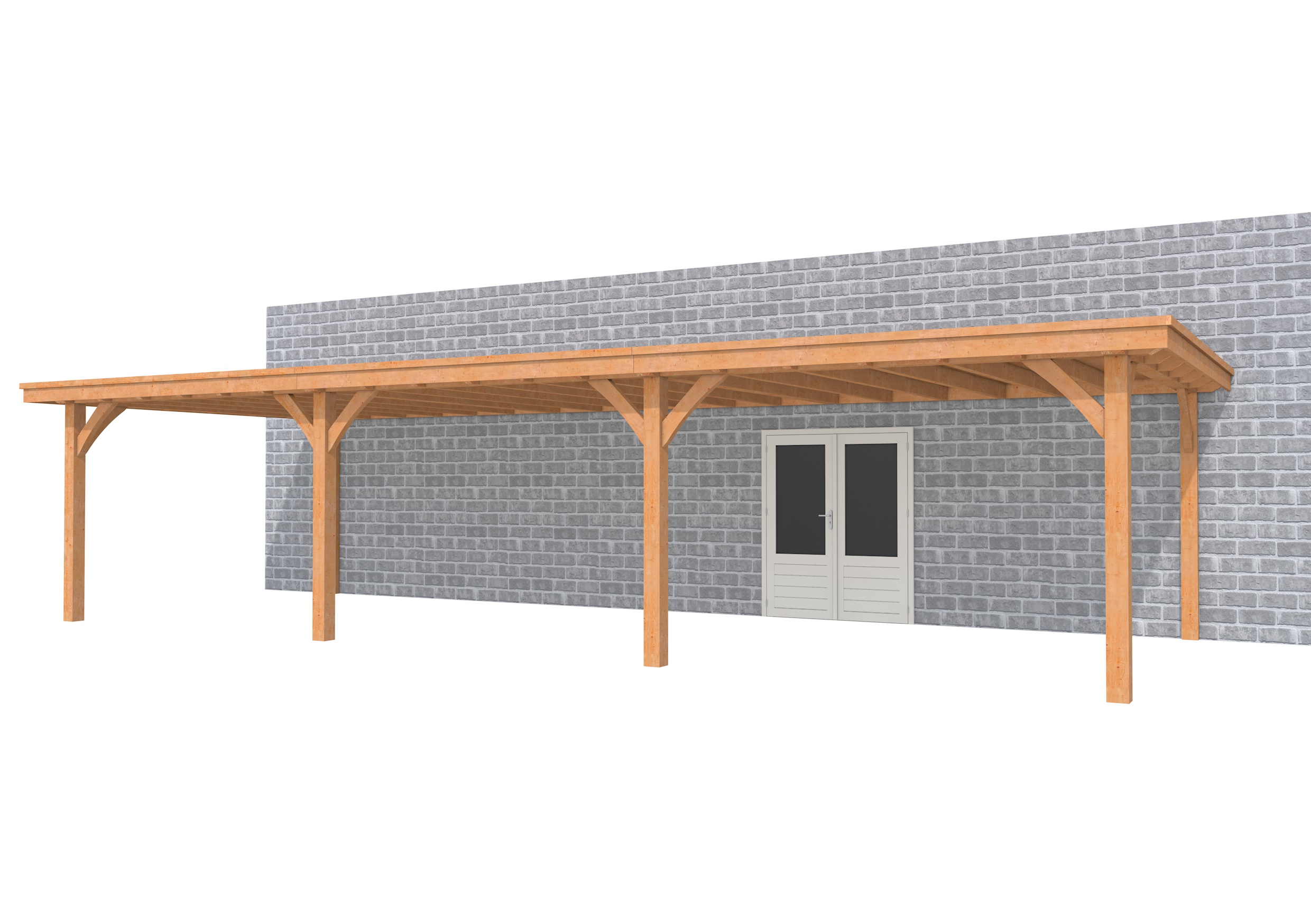 Buitenverblijf aan huis Excellent III, douglas, basismodel XXL/D, 1042x392 cm, onbehandeld.