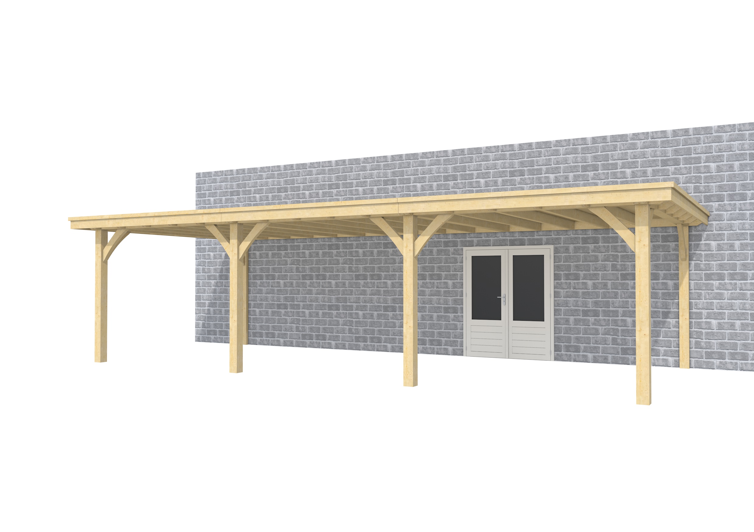 Buitenverblijf aan huis Excellent III, vuren, basismodel XXL/C, 892x392 cm, onbehandeld.