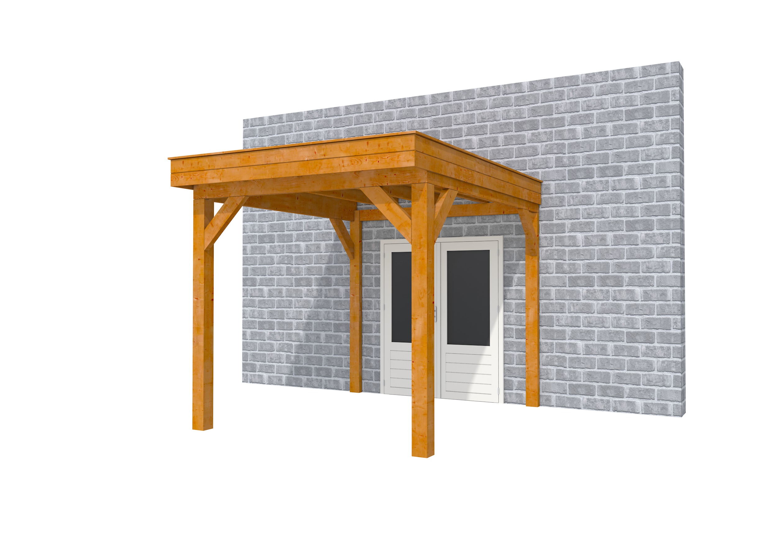 Buitenverblijf aan huis Premium I, douglas, basismodel L/B, 257x299 cm, transparant gespoten.