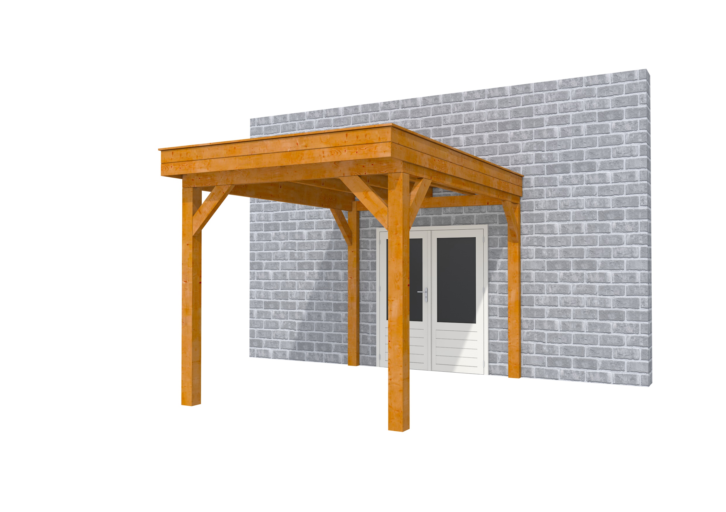Buitenverblijf aan huis Premium I, douglas, basismodel XL/B, 257x349 cm, transparant gespoten.