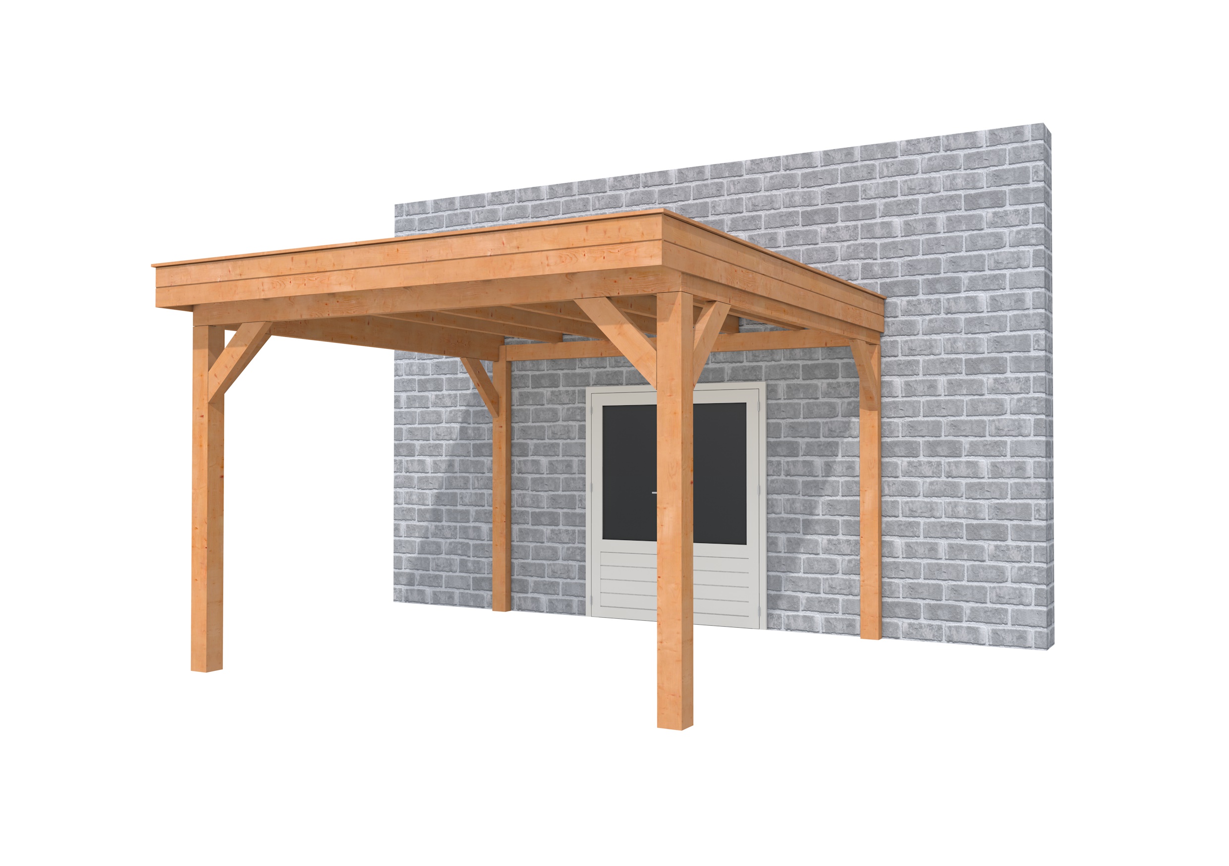 Buitenverblijf aan huis Premium I, douglas, basismodel XL/D, 357x349 cm, onbehandeld.