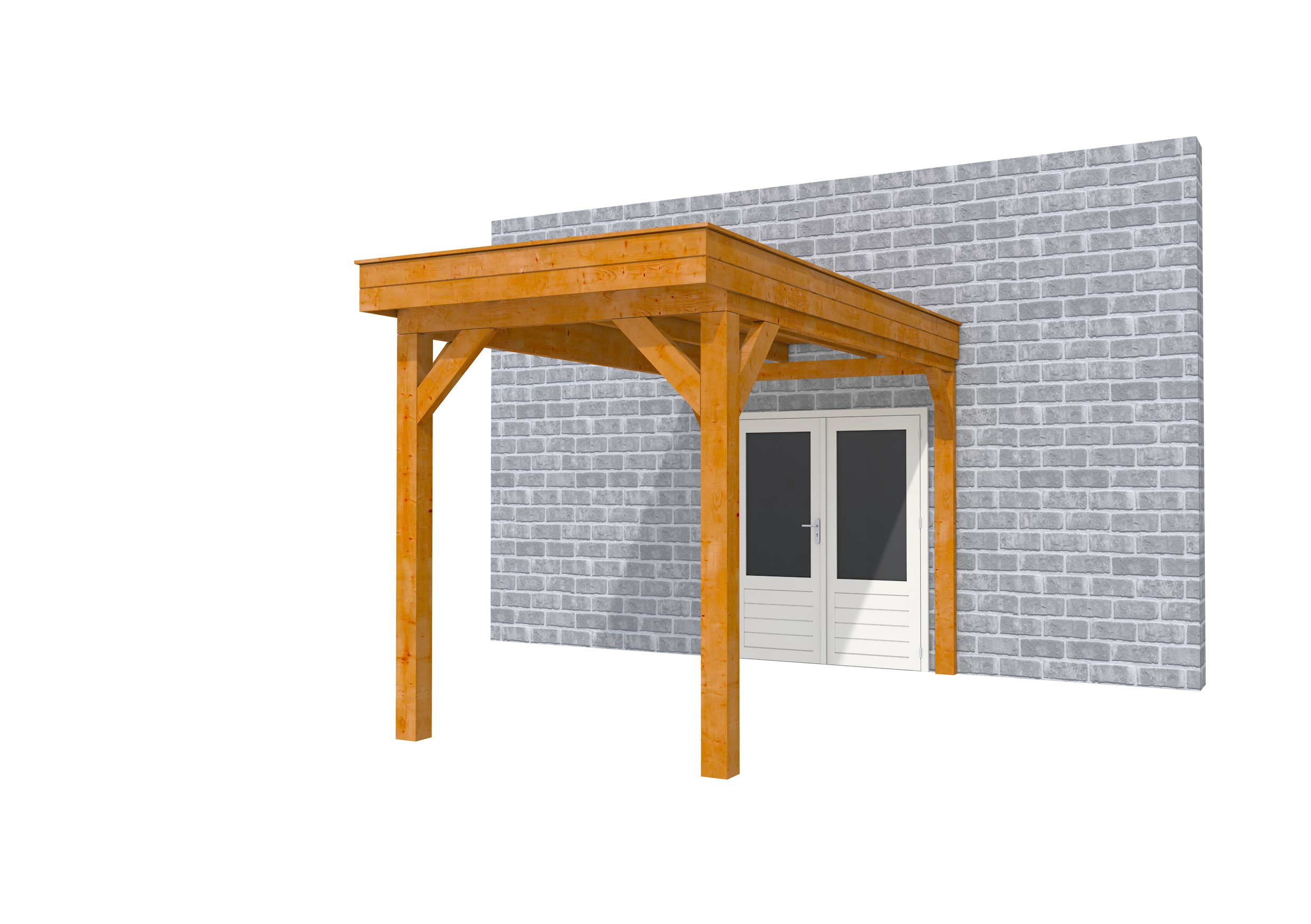 Buitenverblijf aan huis Premium I, douglas, basismodel XXL/A, 207x392 cm, transparant gespoten.