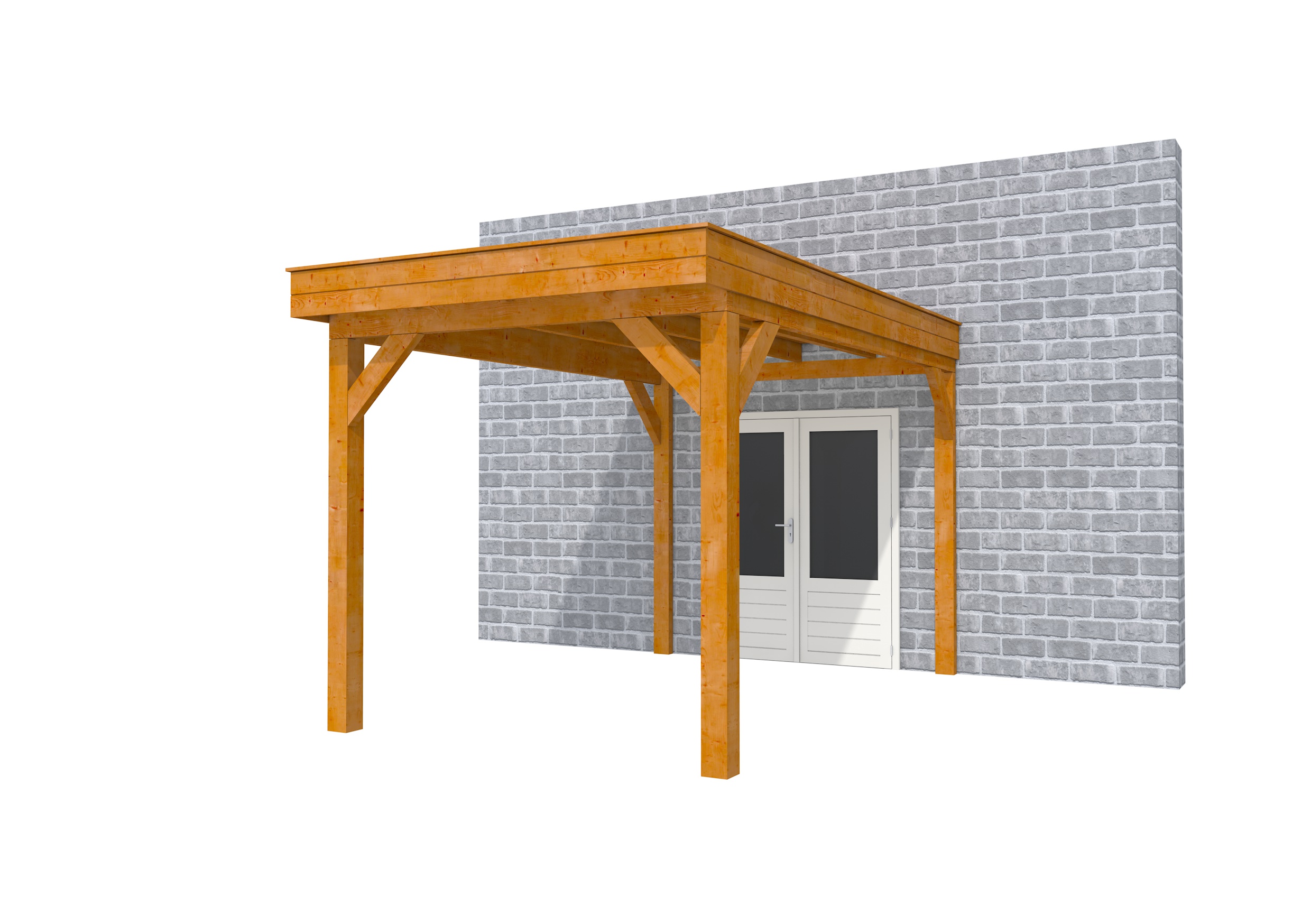 Buitenverblijf aan huis Premium I, douglas, basismodel XXL/B, 257x392 cm, transparant gespoten.