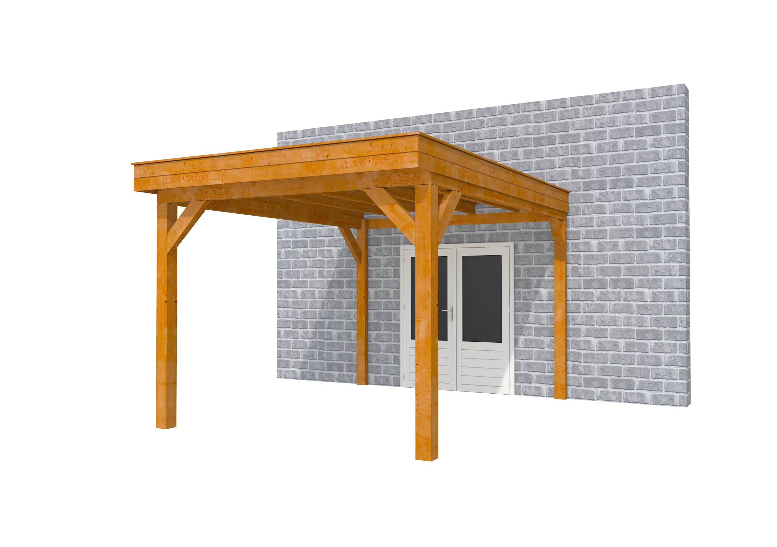 Buitenverblijf aan huis Premium I, douglas, basismodel XXL/C, 307x392 cm, transparant gespoten.