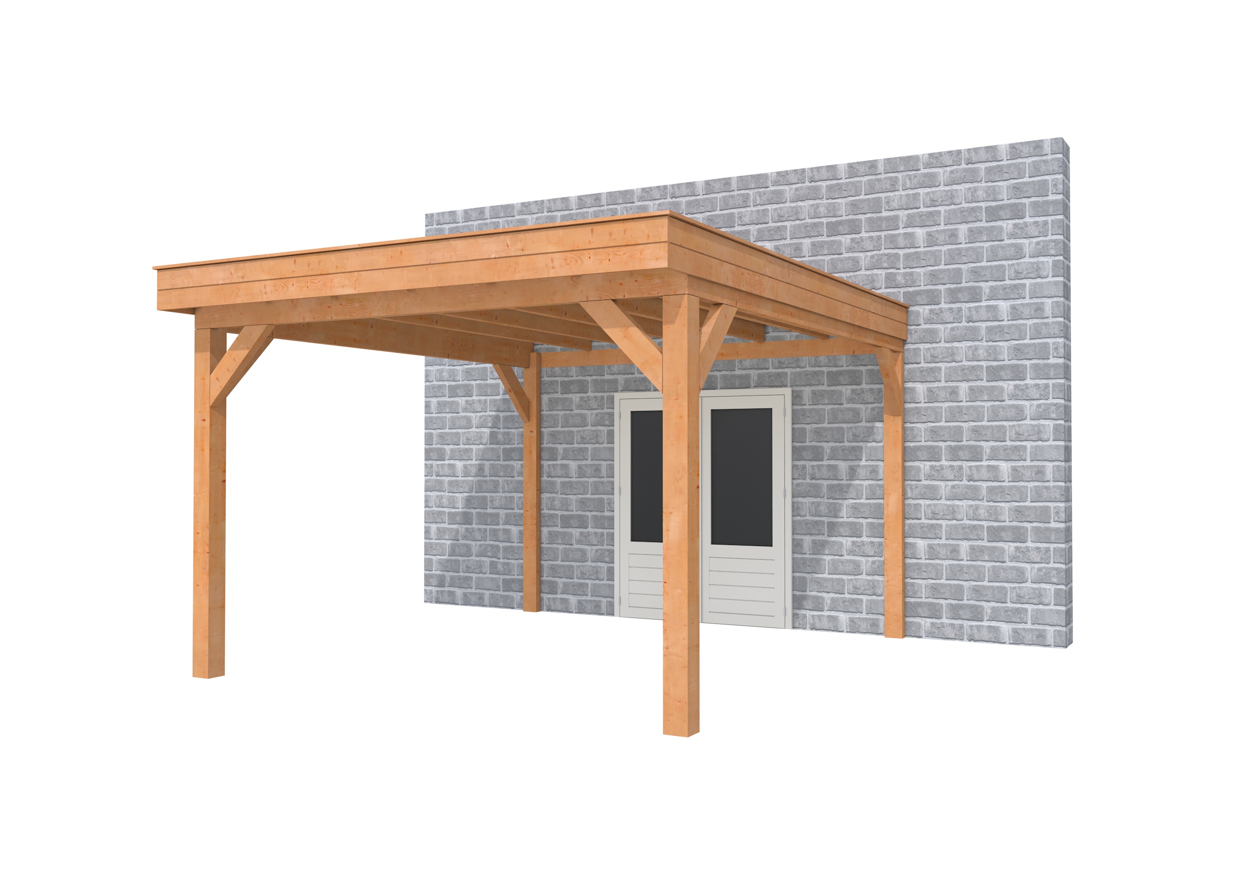 Buitenverblijf aan huis Premium I, douglas, basismodel XXL/D, 357x392 cm, onbehandeld.