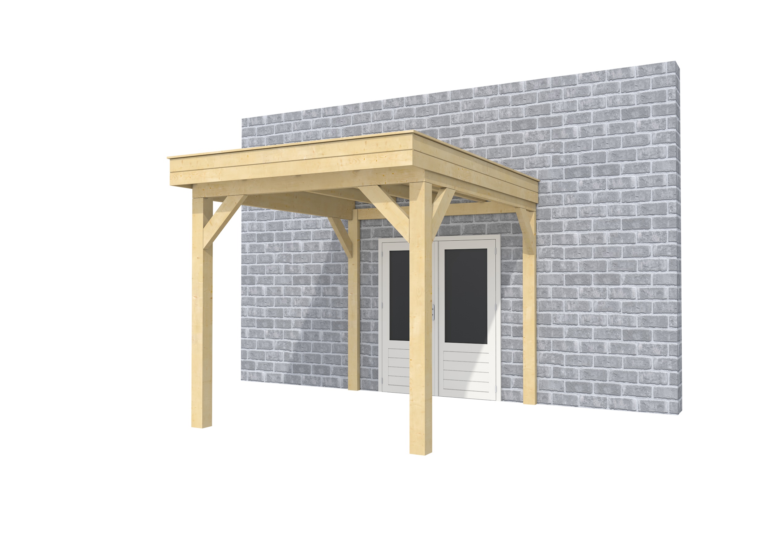 Buitenverblijf aan huis Premium I, vuren, basismodel L/B, 257x299 cm, onbehandeld.