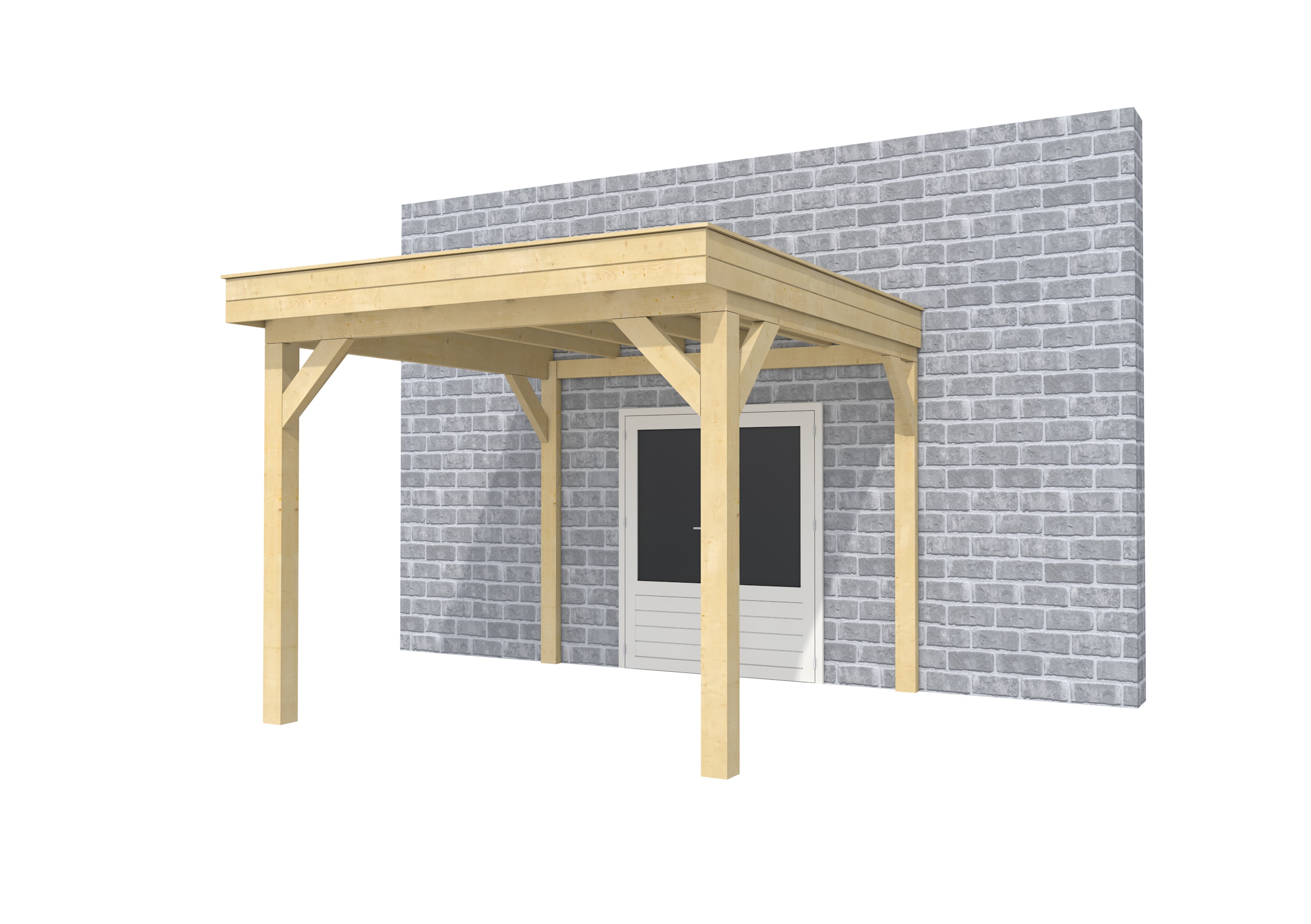 Buitenverblijf aan huis Premium I, vuren, basismodel L/C, 307x299 cm, onbehandeld.
