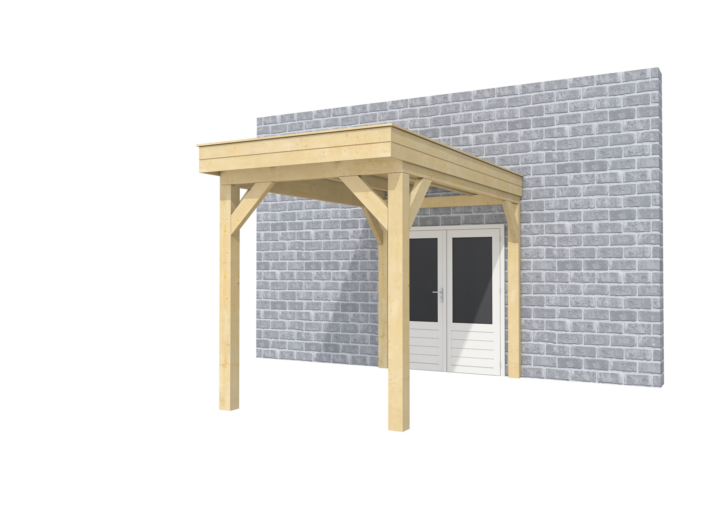 Buitenverblijf aan huis Premium I, vuren, basismodel XL/A, 207x349 cm, onbehandeld.
