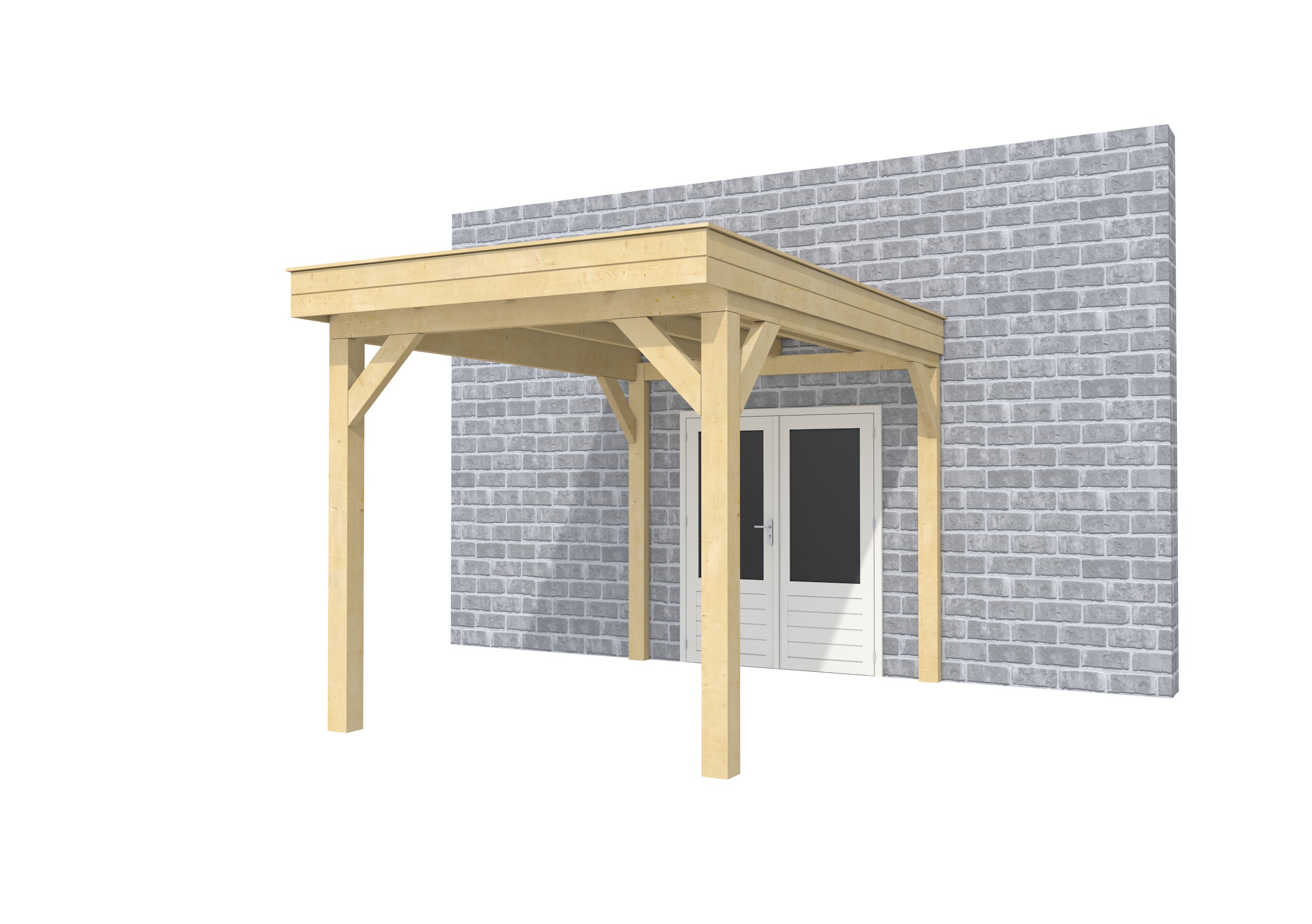 Buitenverblijf aan huis Premium I, vuren, basismodel XL/B, 257x349 cm, onbehandeld.