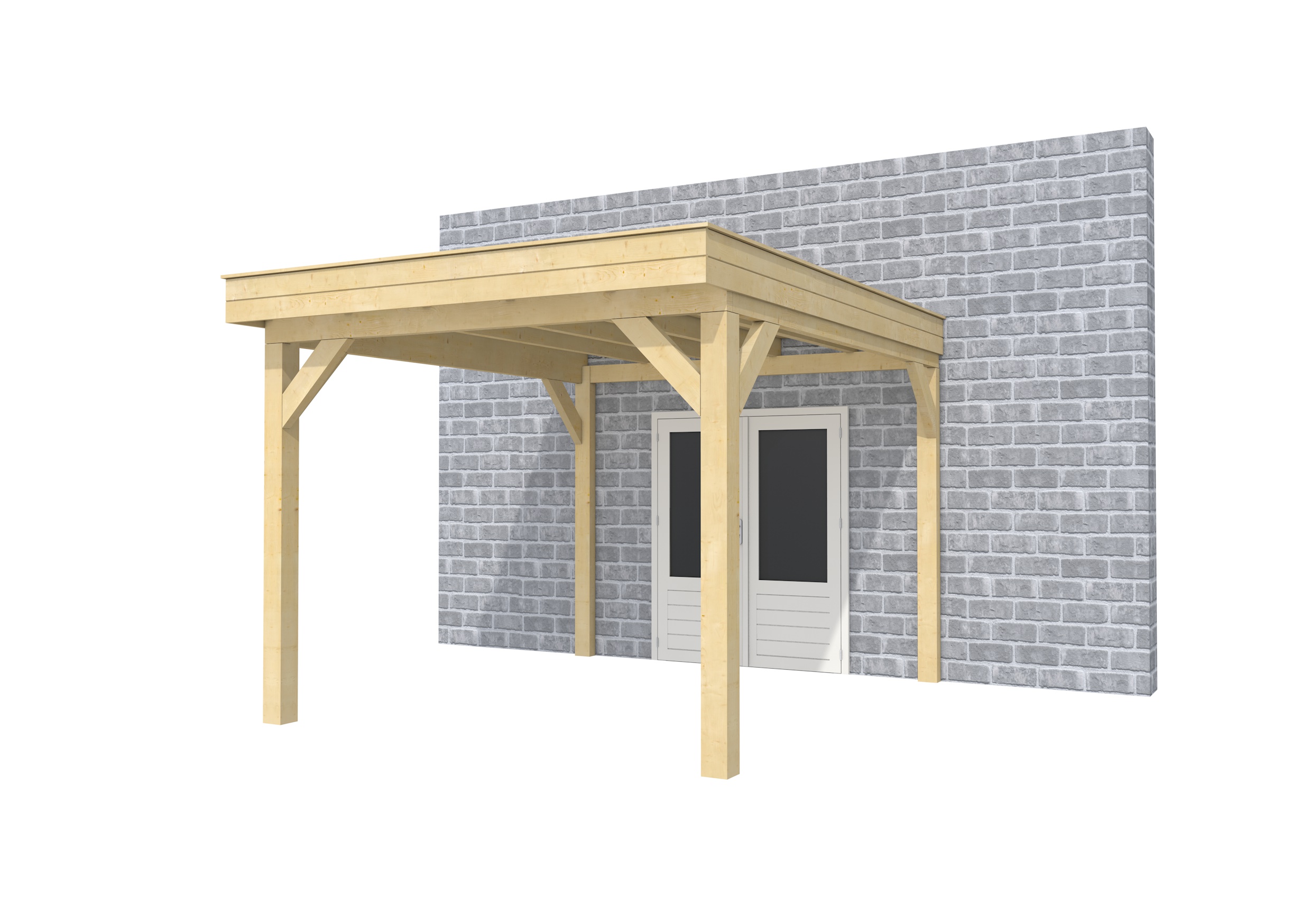 Buitenverblijf aan huis Premium I, vuren, basismodel XL/C, 307x349 cm, onbehandeld.