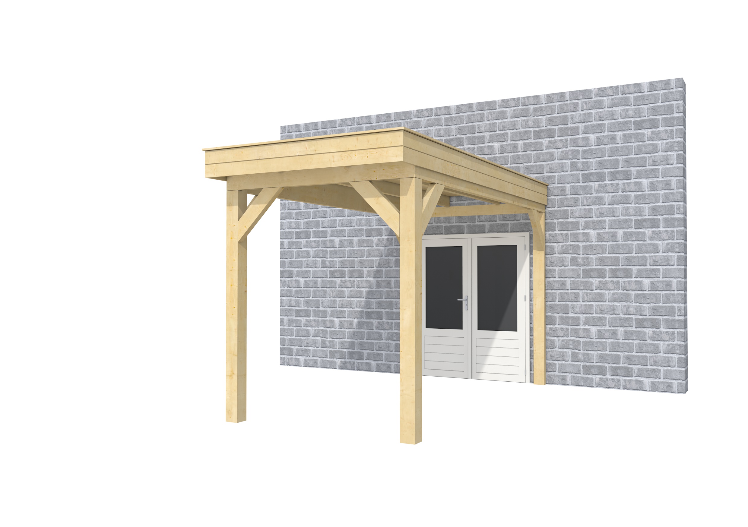 Buitenverblijf aan huis Premium I, vuren, basismodel XXL/A, 207x392 cm, onbehandeld.