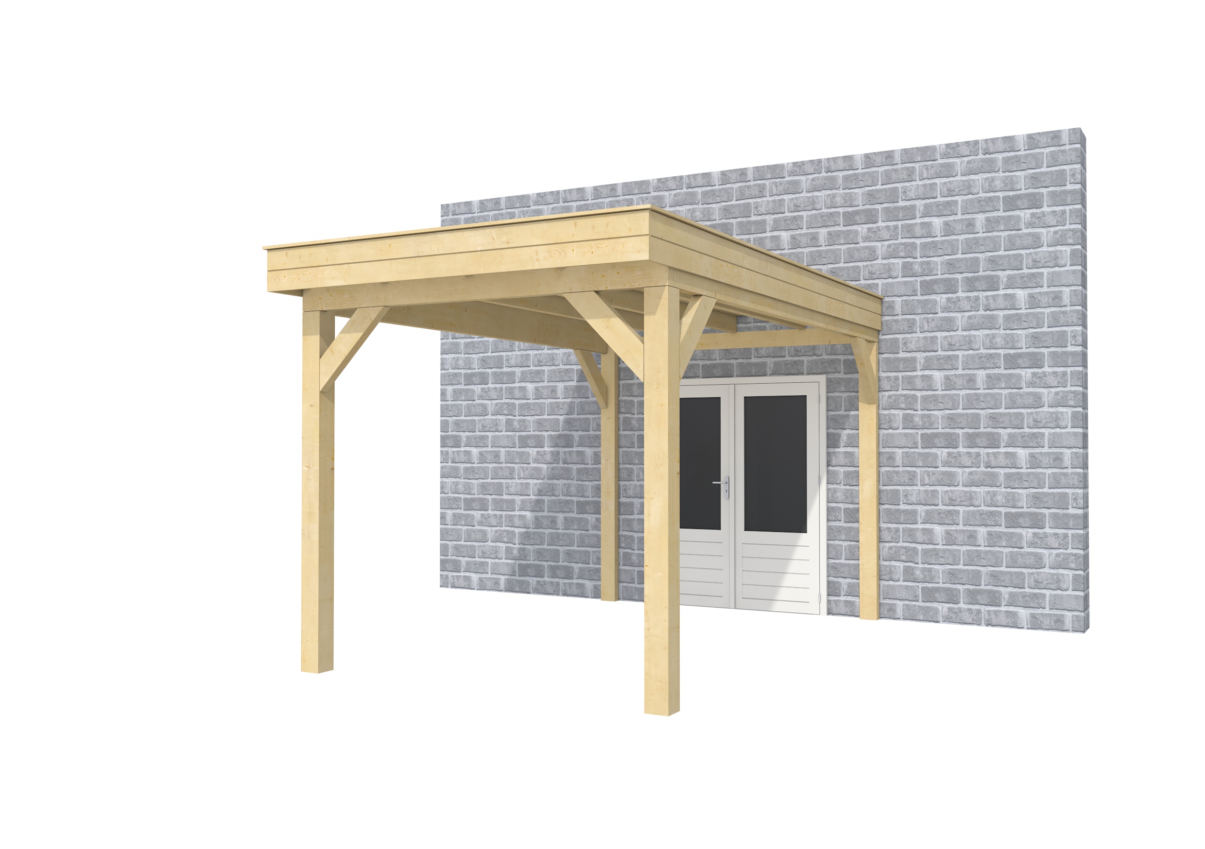 Buitenverblijf aan huis Premium I, vuren, basismodel XXL/B, 257x392 cm, onbehandeld.