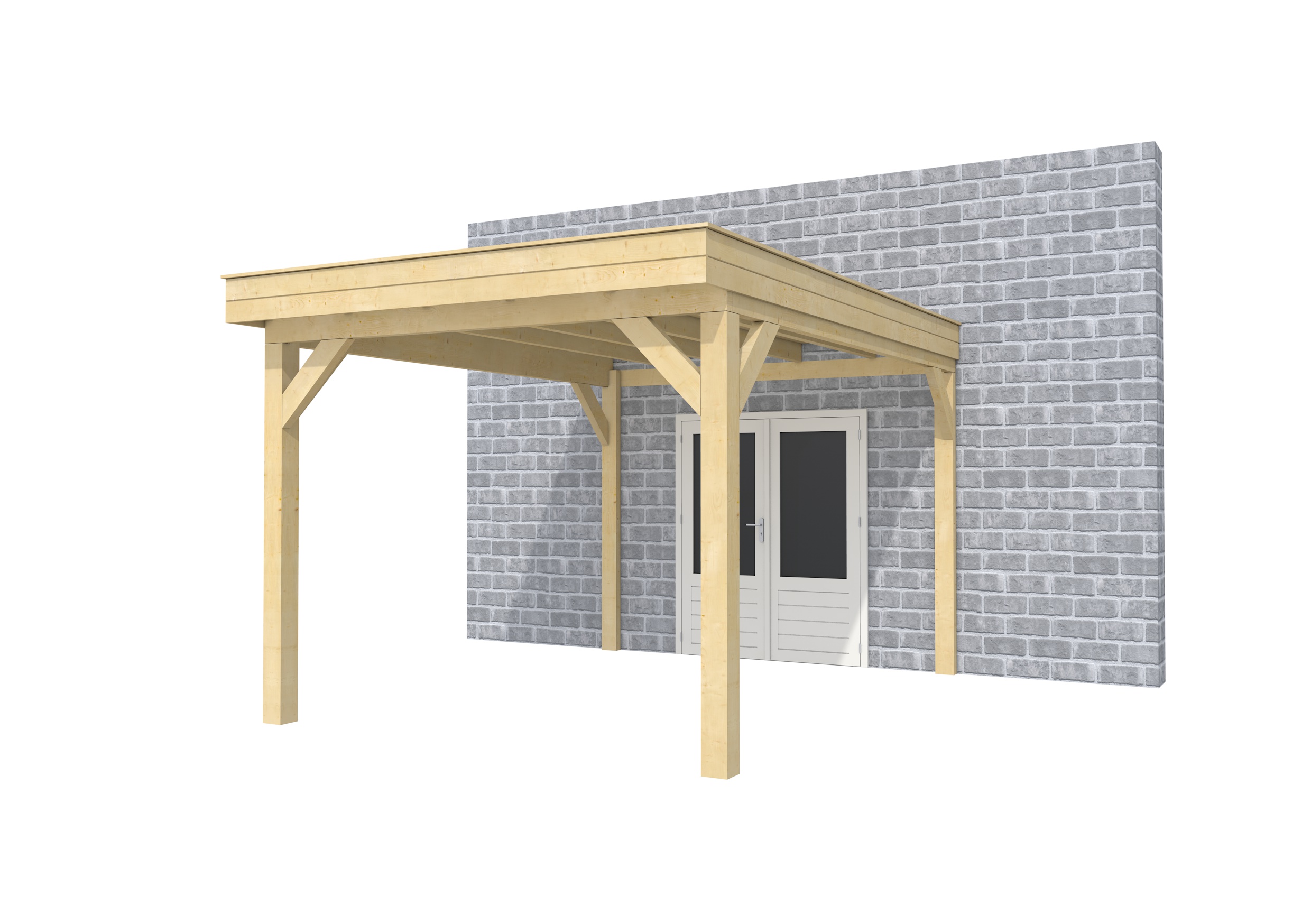 Buitenverblijf aan huis Premium I, vuren, basismodel XXL/C, 307x392 cm, onbehandeld.