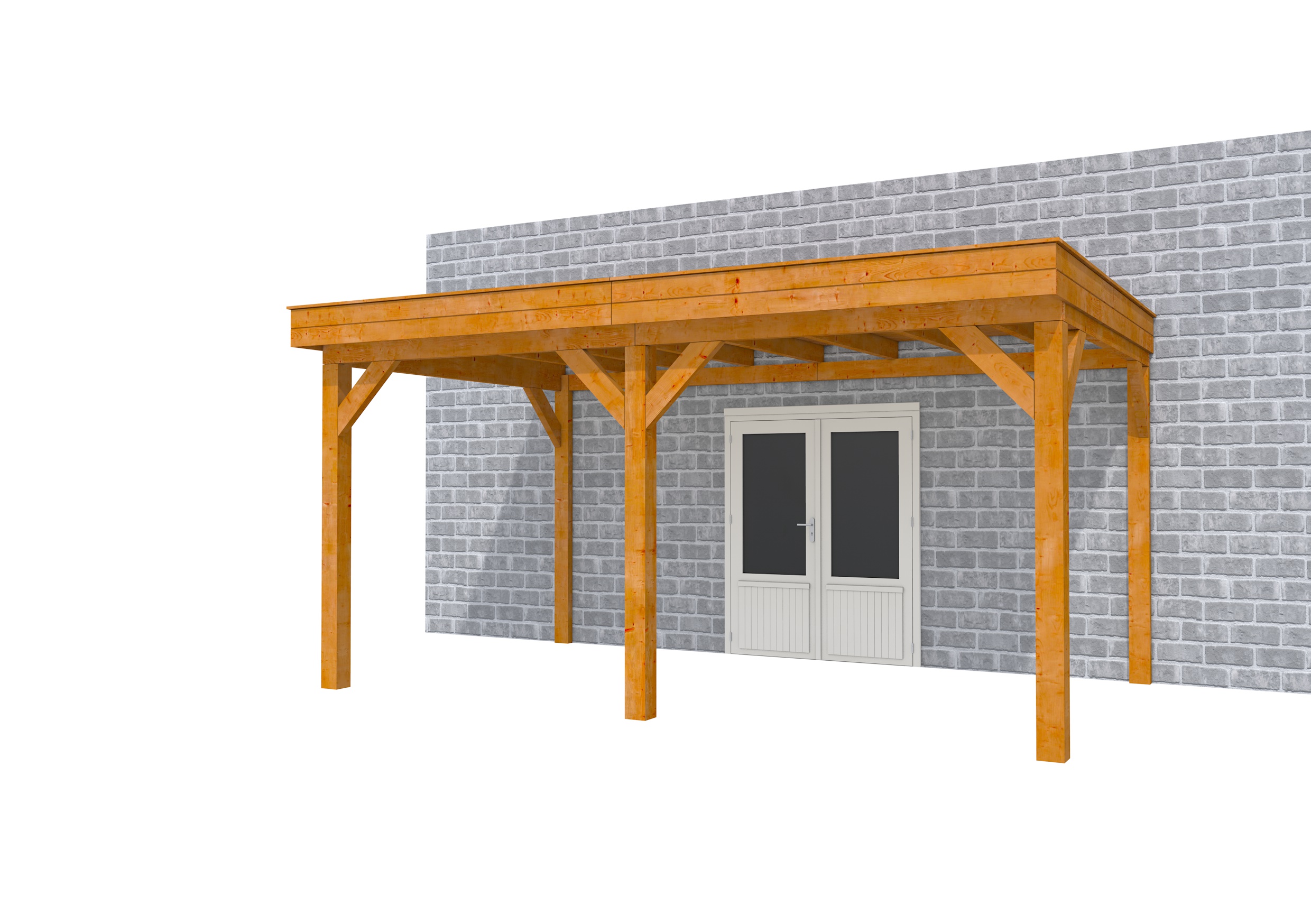 Buitenverblijf aan huis Premium II, douglas, basismodel L/B, 499x299 cm, transparant gespoten.