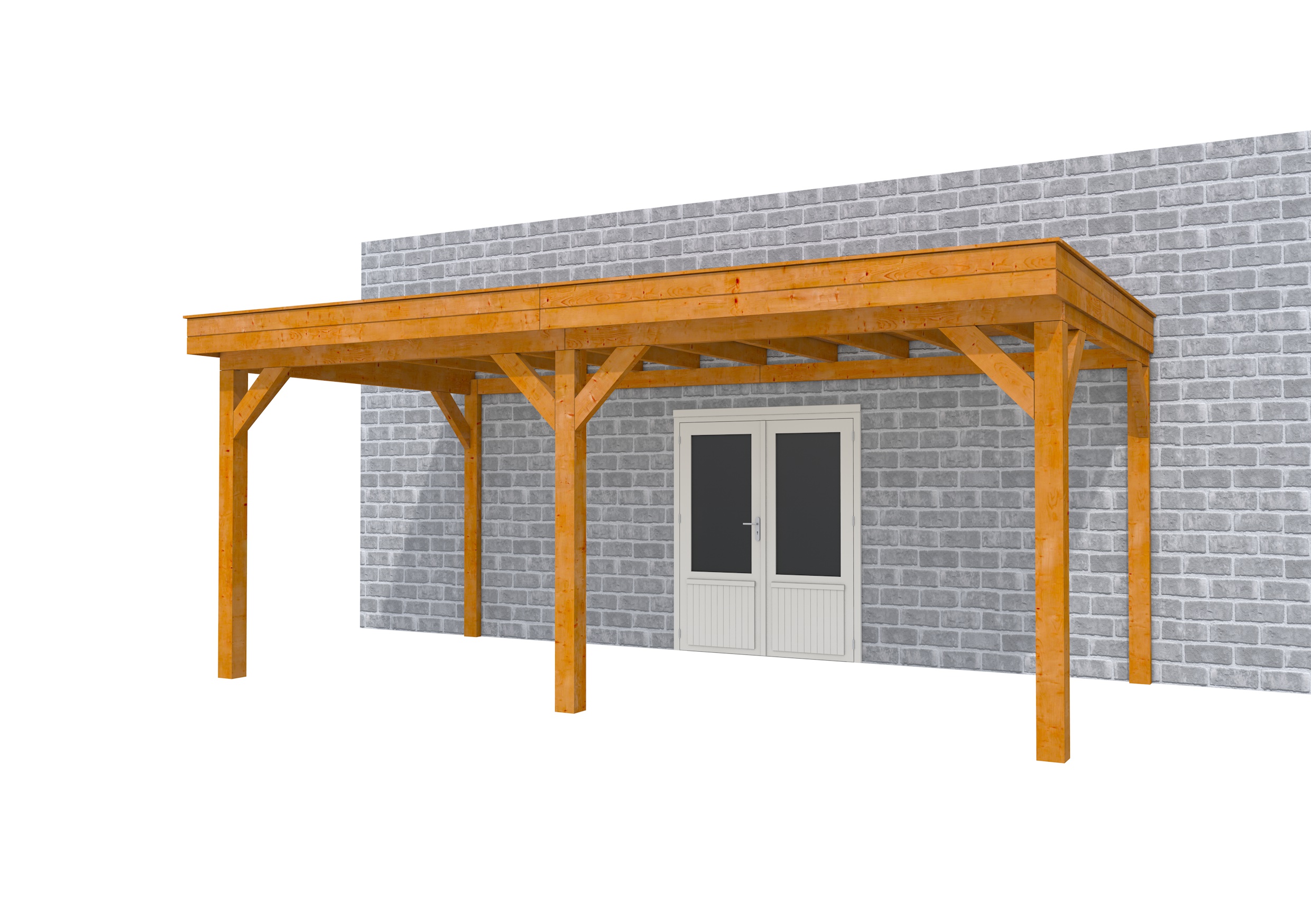 Buitenverblijf aan huis Premium II, douglas, basismodel L/C, 599x299 cm, transparant gespoten.