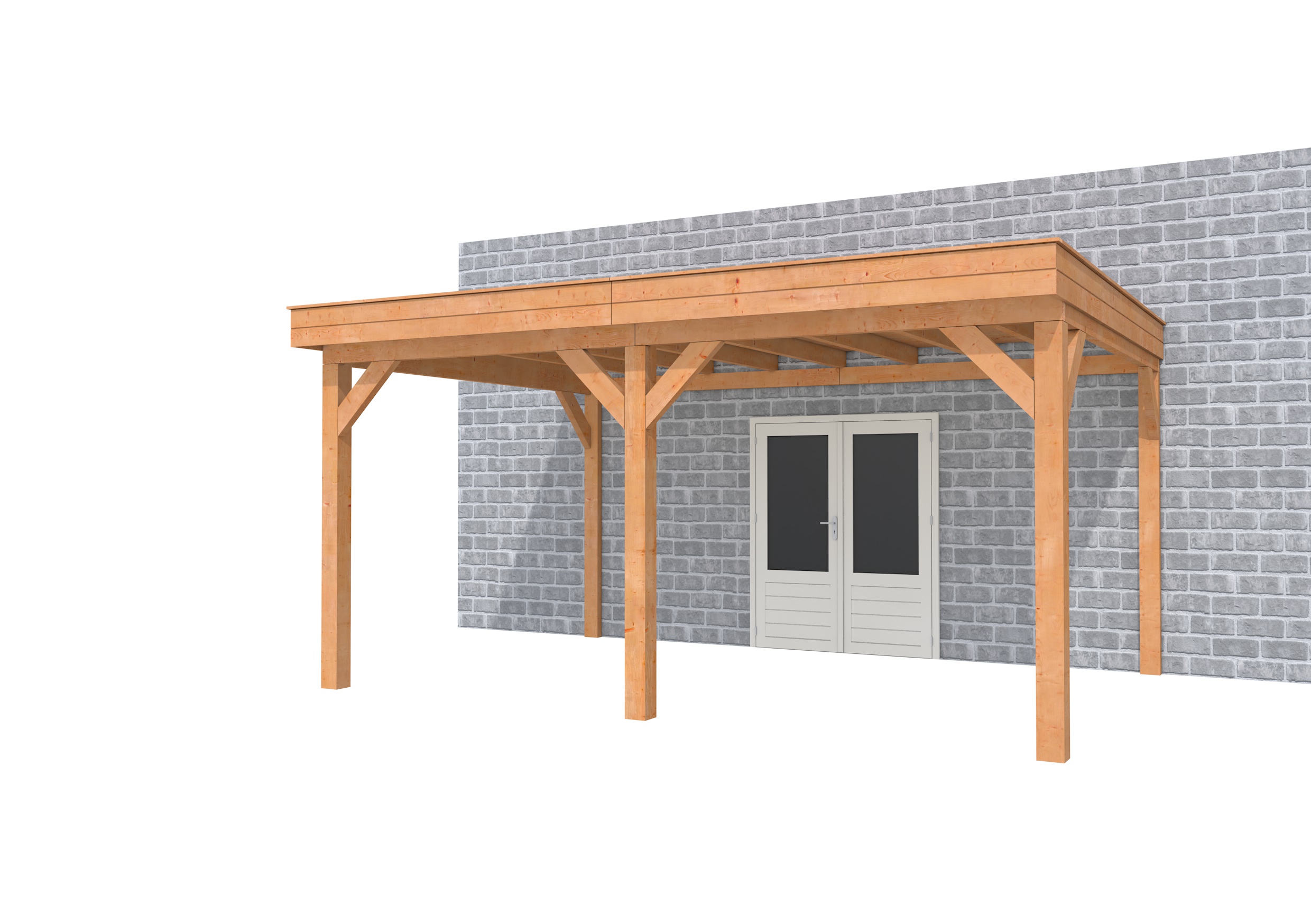 Buitenverblijf aan huis Premium II, douglas, basismodel XL/B, 499x349 cm, onbehandeld.