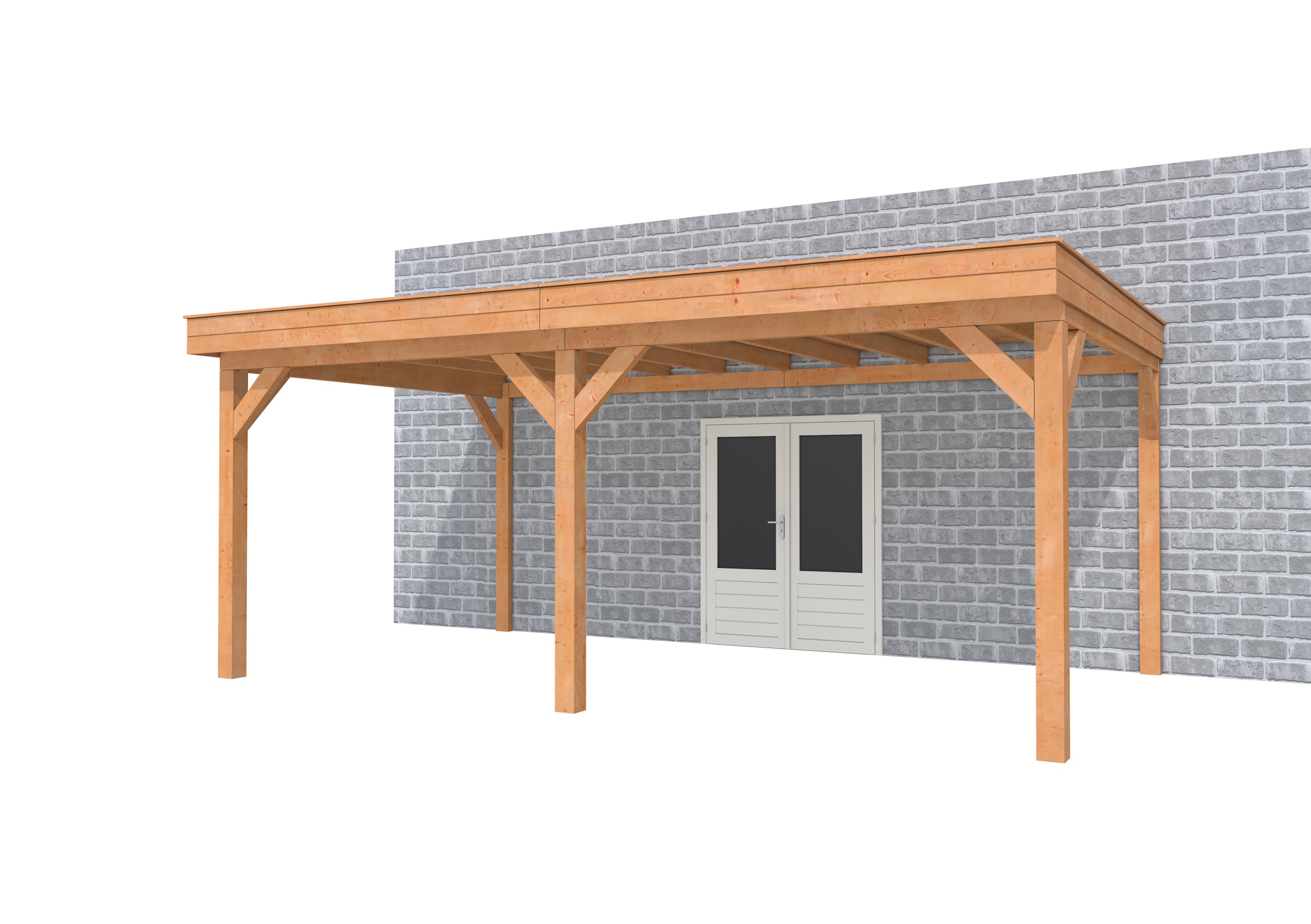 Buitenverblijf aan huis Premium II, douglas, basismodel XL/C, 599x349 cm, onbehandeld.