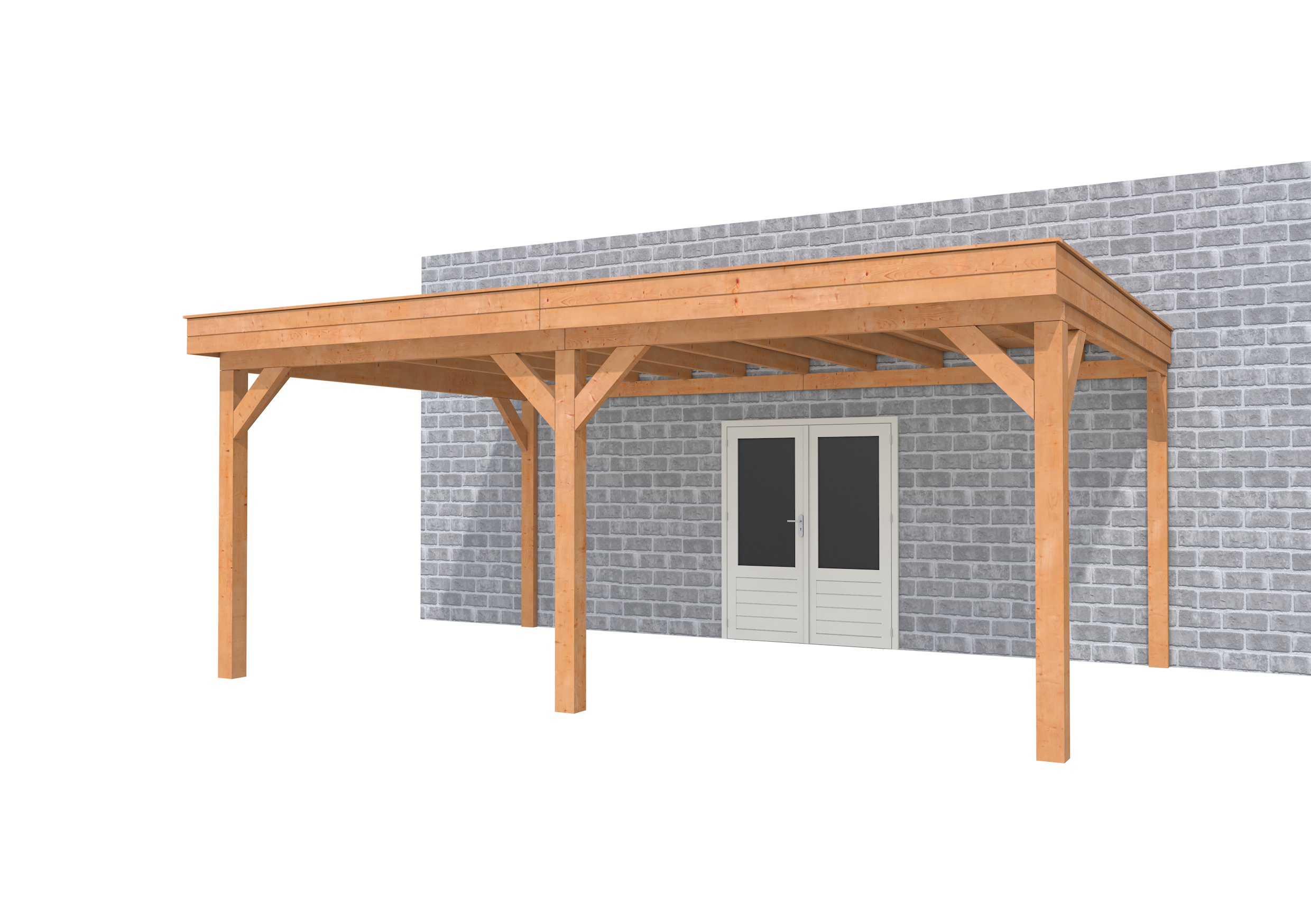 Buitenverblijf aan huis Premium II, douglas, basismodel XXL/C, 599x392 cm, onbehandeld.