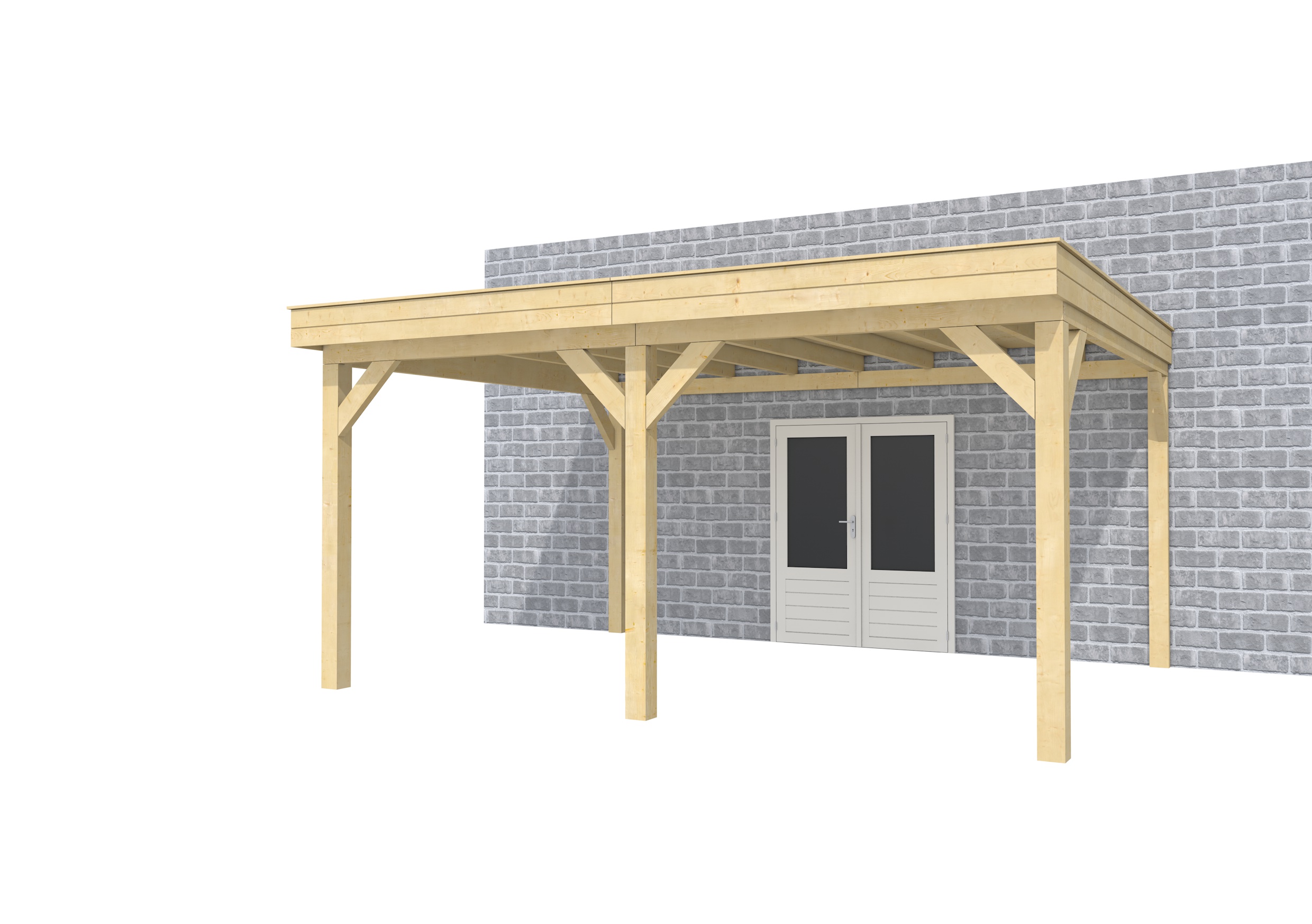 Buitenverblijf aan huis Premium II, vuren, basismodel XXL/B, 499x392 cm, onbehandeld.