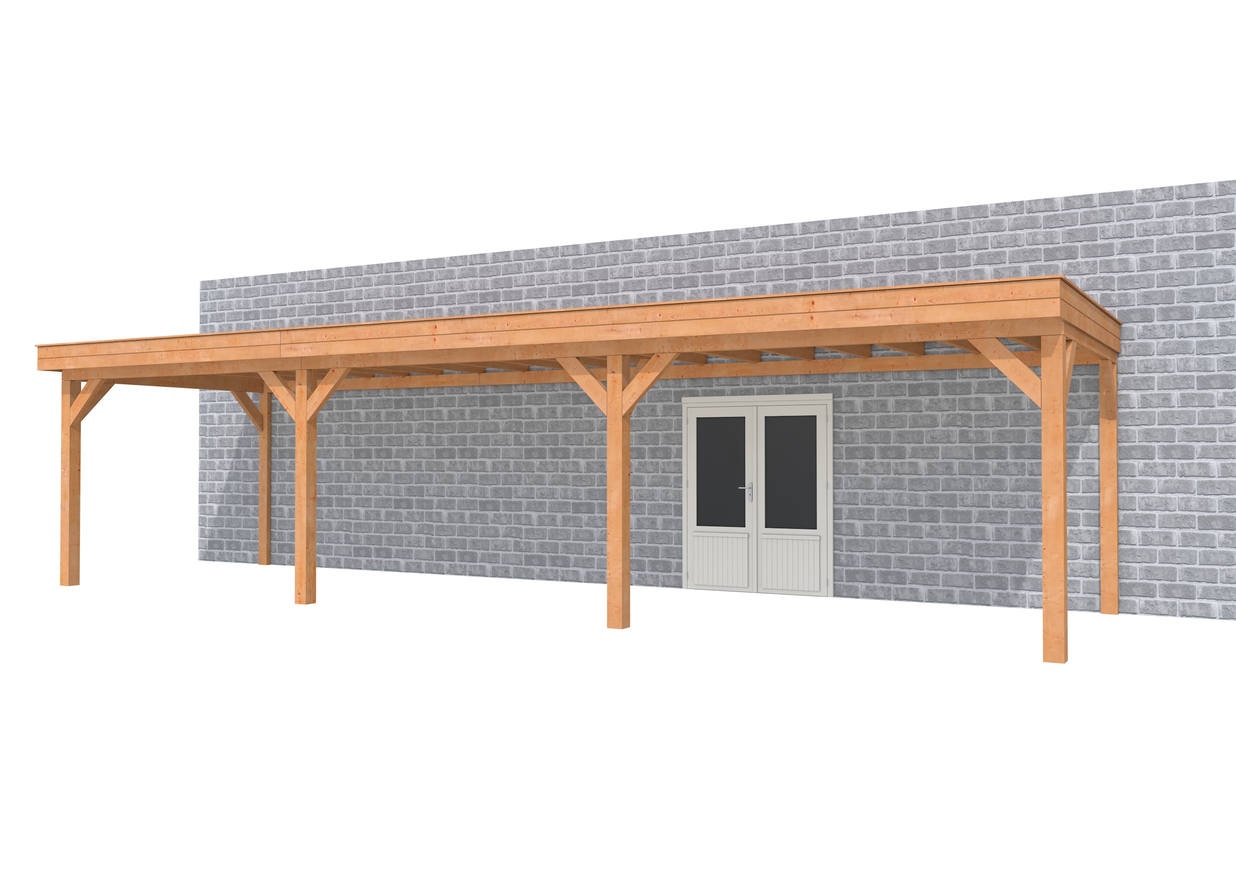 Buitenverblijf aan huis Premium III, douglas, basismodel L/D, 1042x299 cm, onbehandeld.