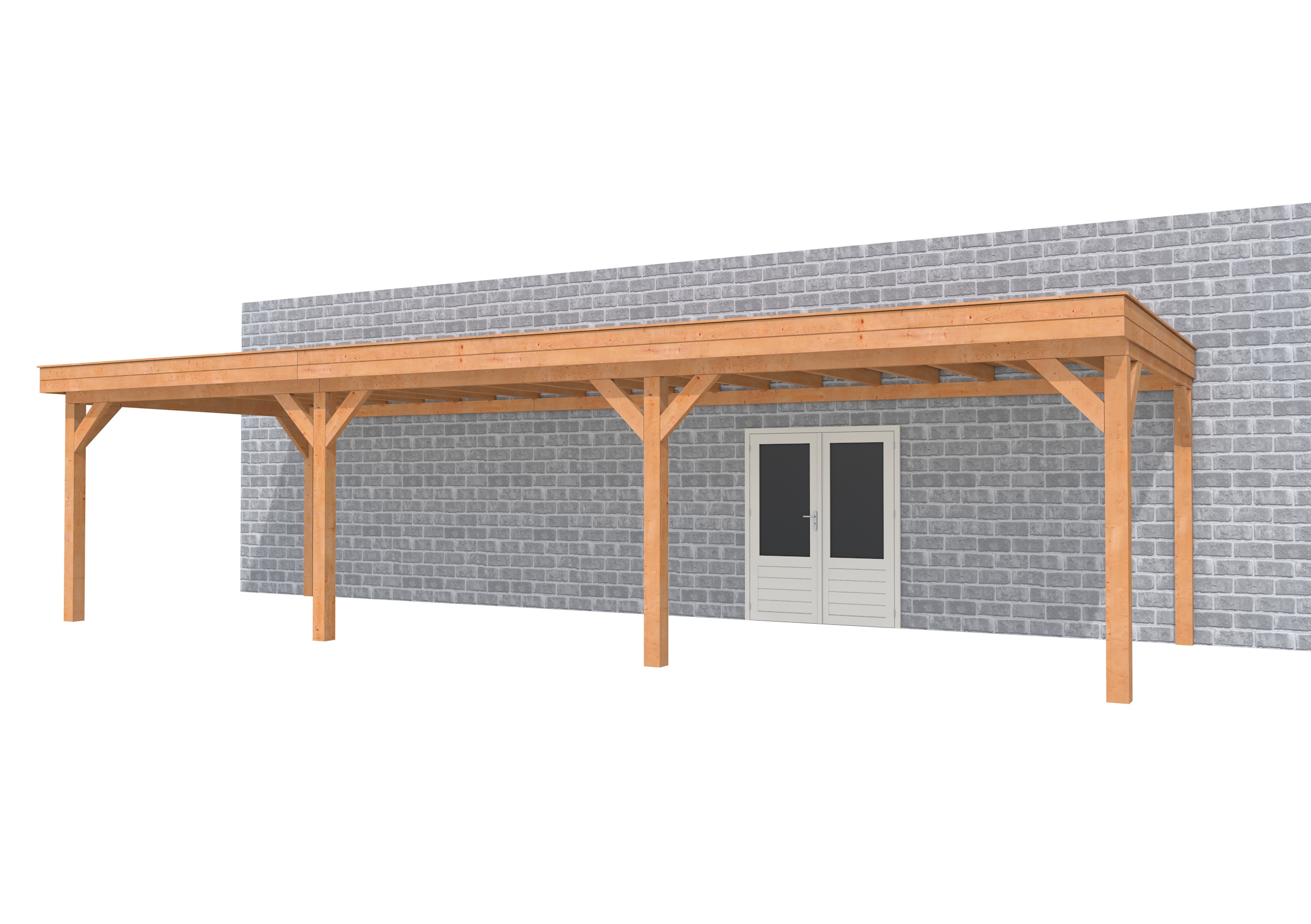 Buitenverblijf aan huis Premium III, douglas, basismodel XL/D, 1042x349 cm, onbehandeld.