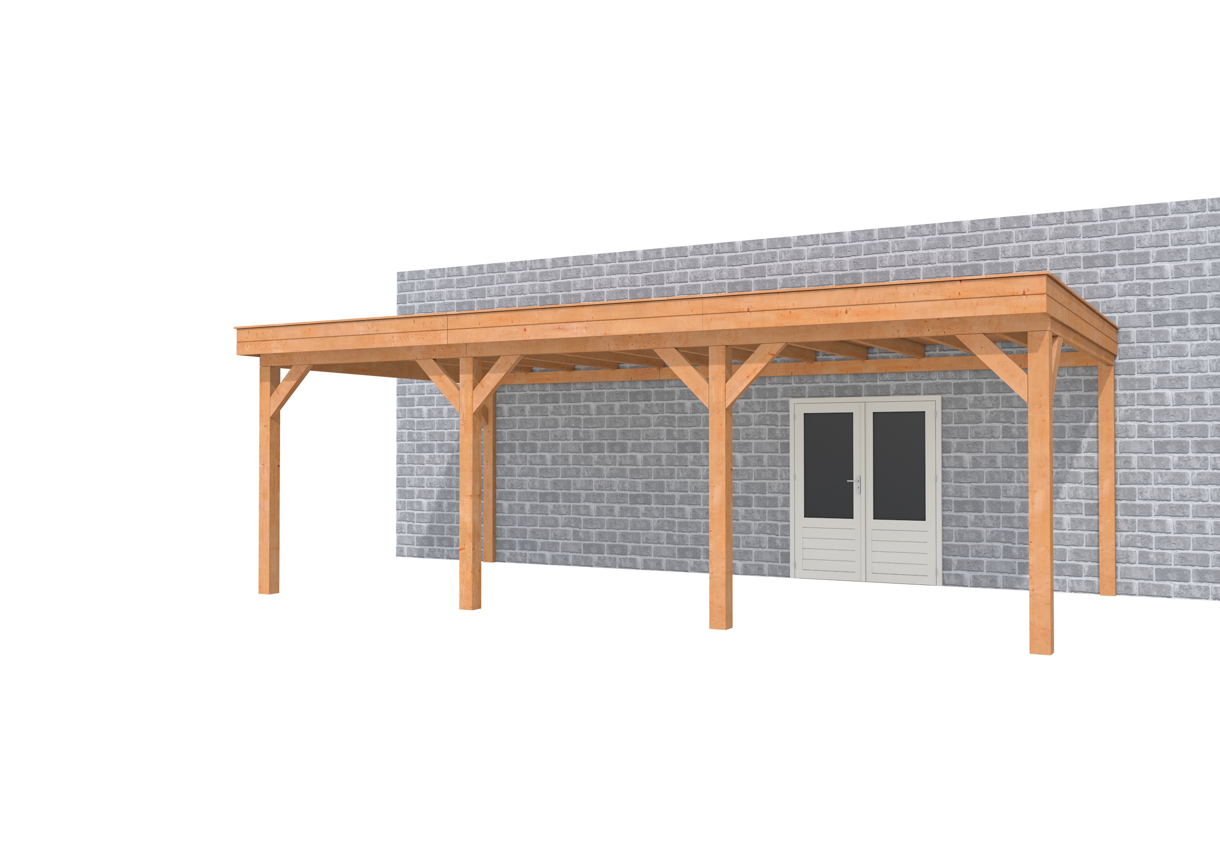 Buitenverblijf aan huis Premium III, douglas, basismodel XXL/B, 742x392 cm, onbehandeld.